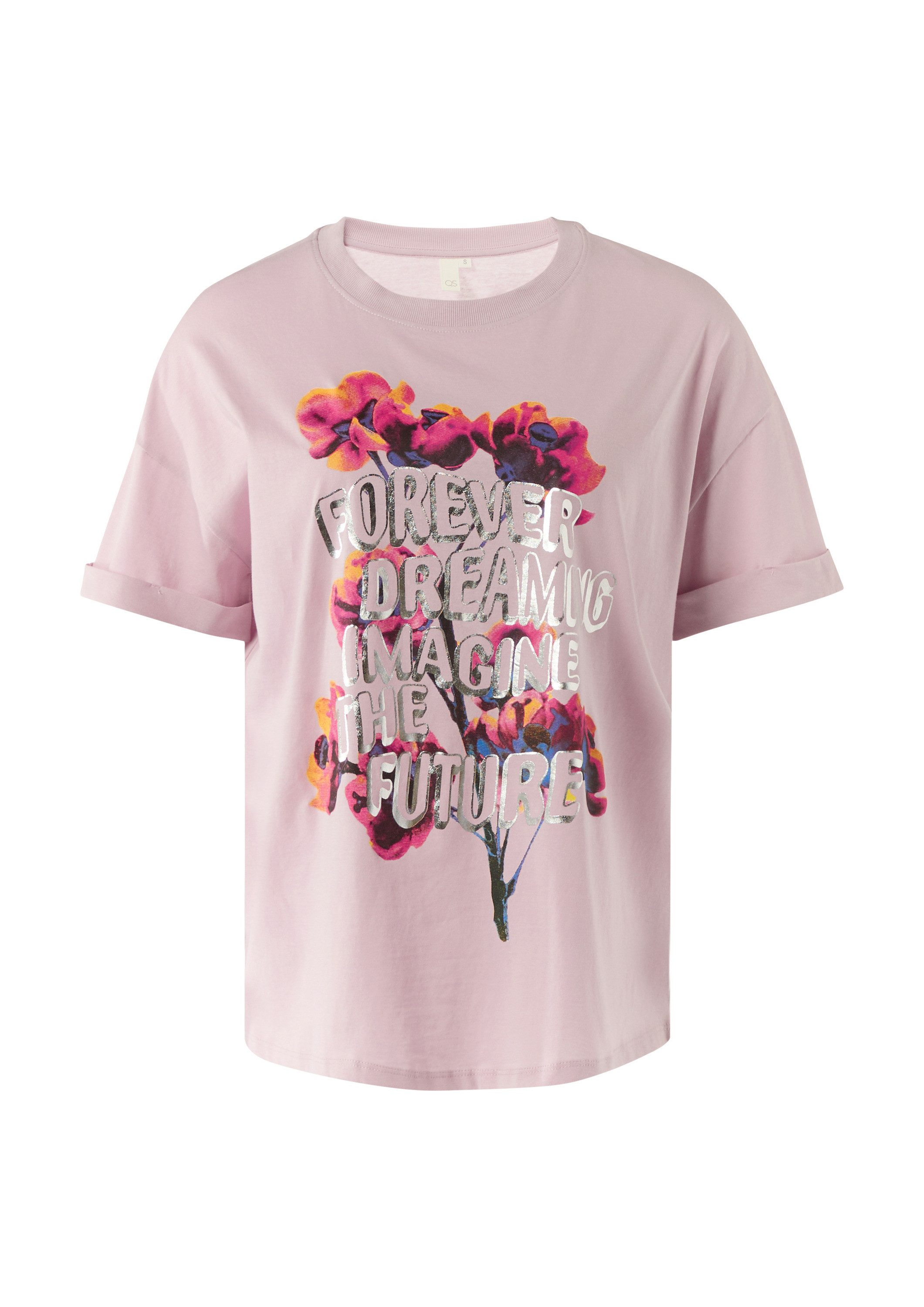 QS Kurzarmshirt T-Shirt Oversized T-Shirt aus Jersey mit Frontprint günstig online kaufen