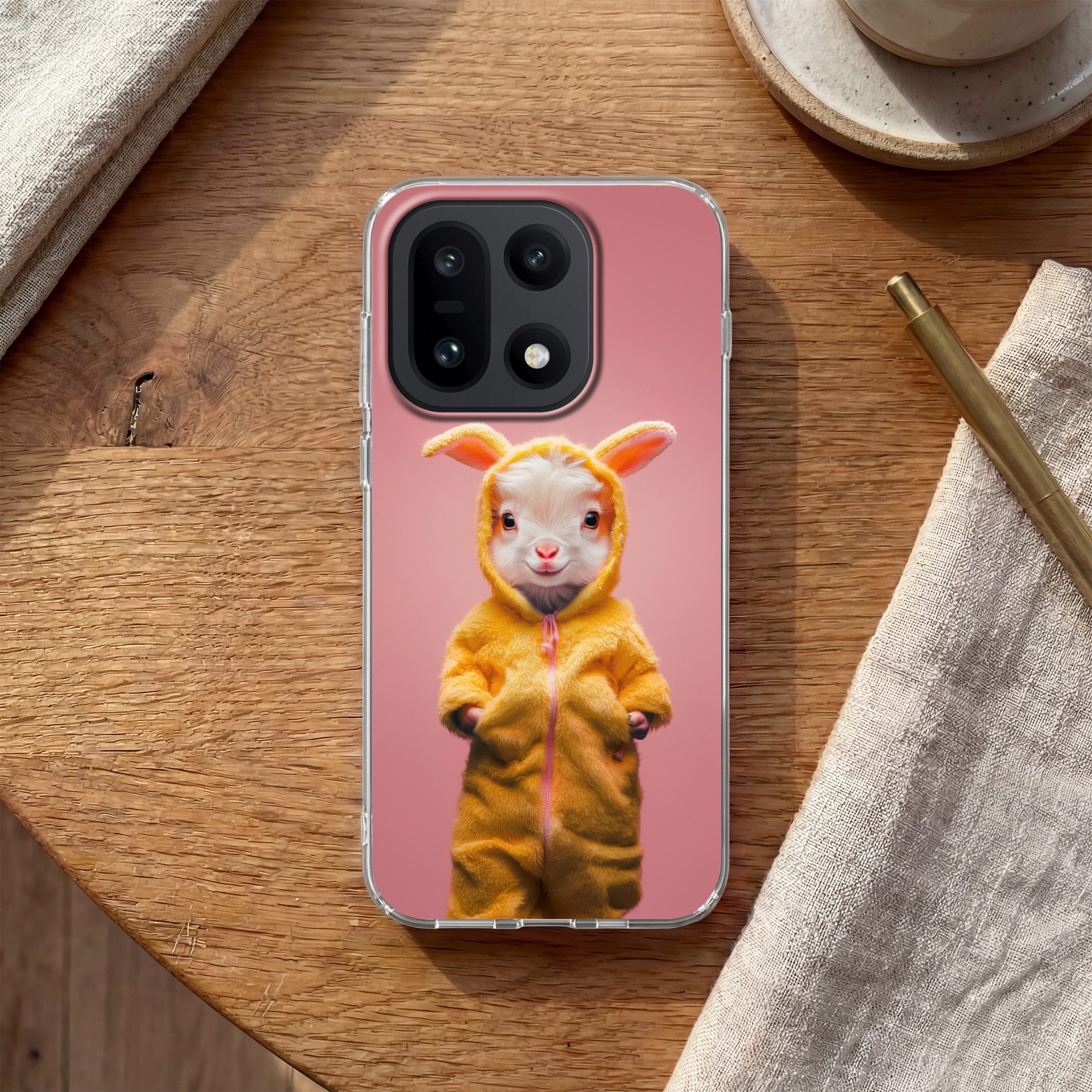 MuchoWow Handyhülle für OnePlus 15 Kostüm - Ziege - Osterhase, Phone Case, Silikon, Schutzhülle Dünn