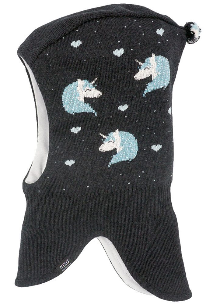 MAXIMO Schlupfmütze Baumwolle, gefüttert, im Einhorn-Design, verlängertes Halsteil