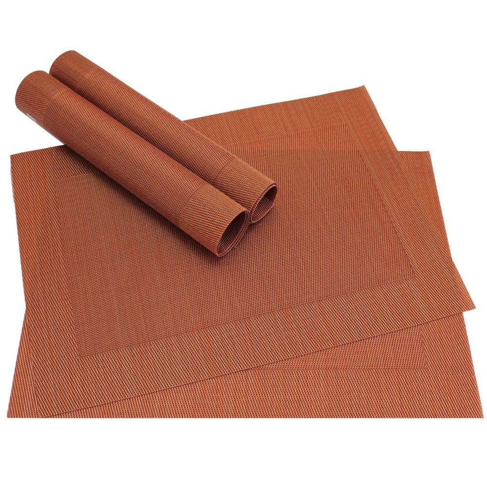 matches21 HOME & HOBBY Platzset Tischset BORDA 4er Kupfer Tischunterlage al günstig online kaufen