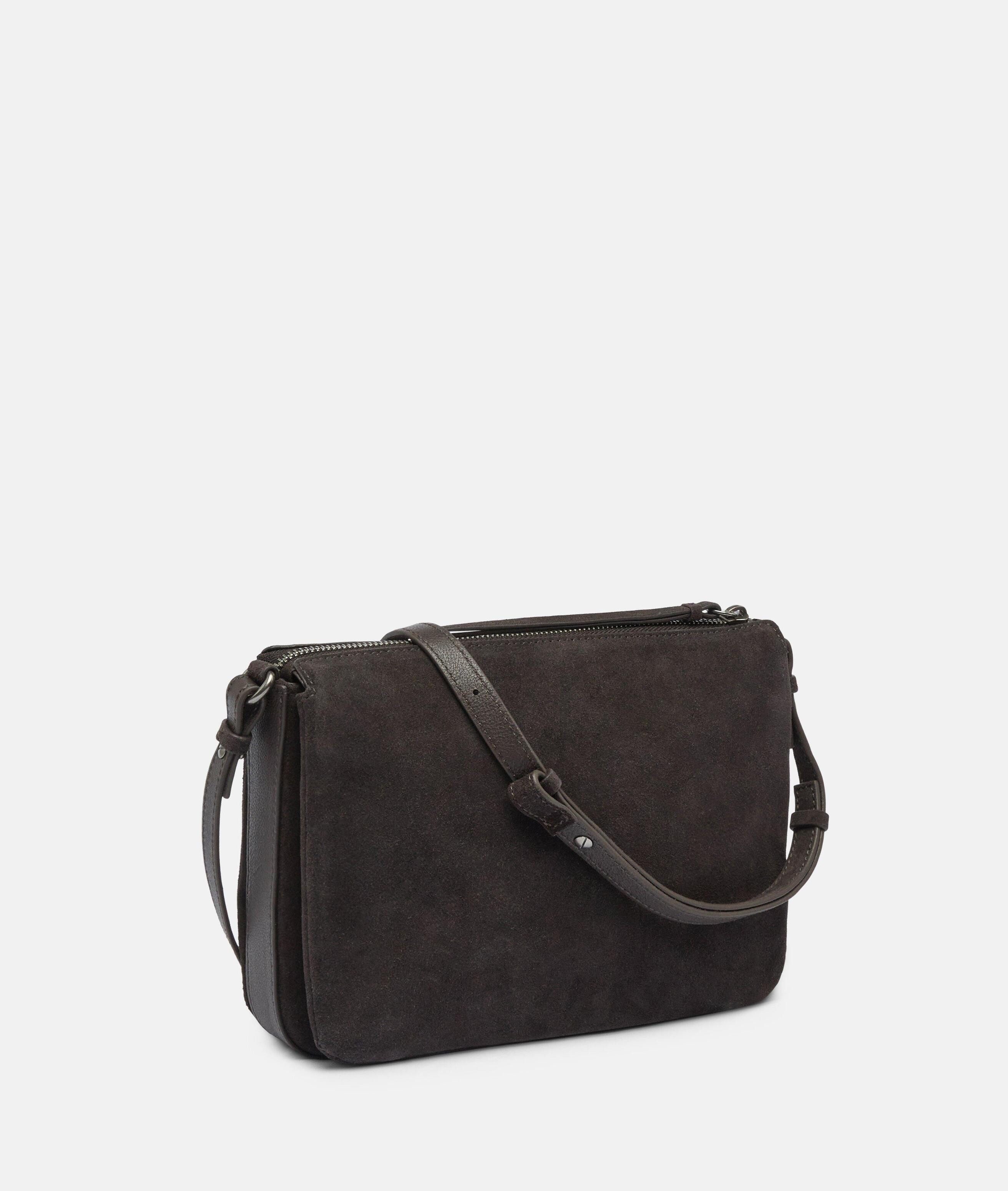 Liebeskind Berlin Umhängetasche Nina Crossbody M, Geräumige Umhängetasche aus weichem Veloursleder