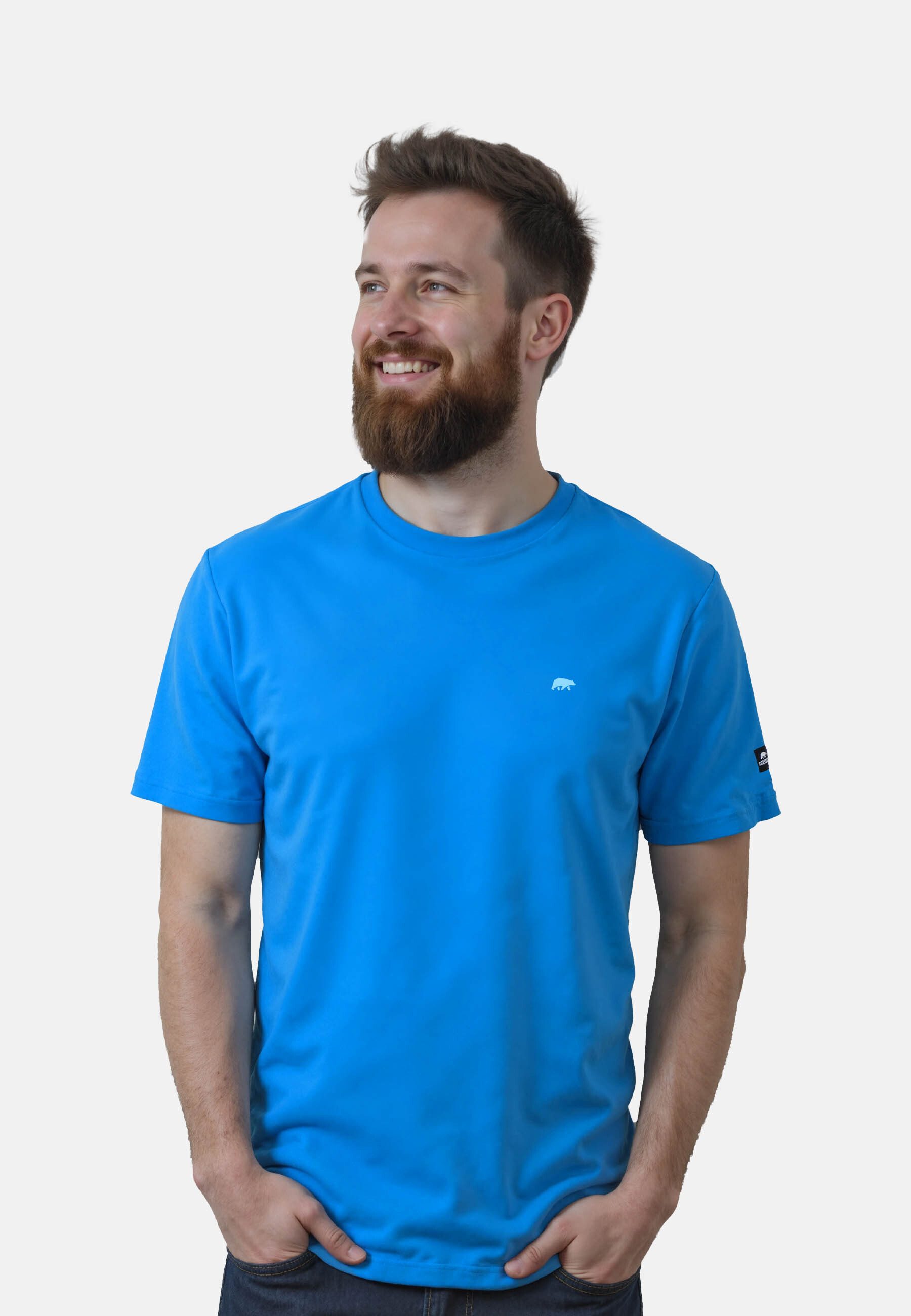 FORSBERG T-Shirt T-Shirt mit kleinem Gummi-Patch