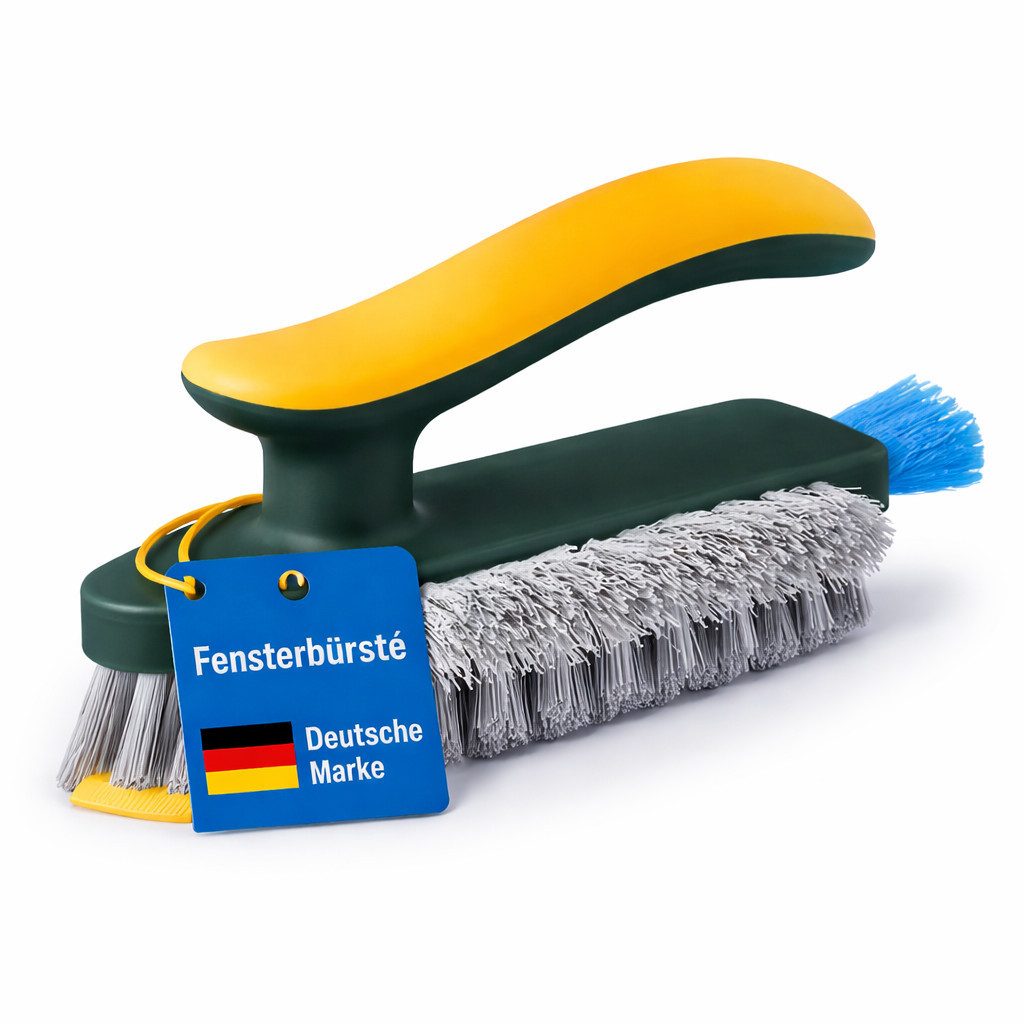 ZUKUNFTSENKEL Fugenbürste Fensterrahmen Bürste Fensterrillen Bürste für Fenster, Fenster, Fensterrahmen, Ecken, Fugen, Dusche & Fliesenfugen, (2-tlg), Fenster, Fugen & Ecken – Reinigungsbürste mit Wischkante