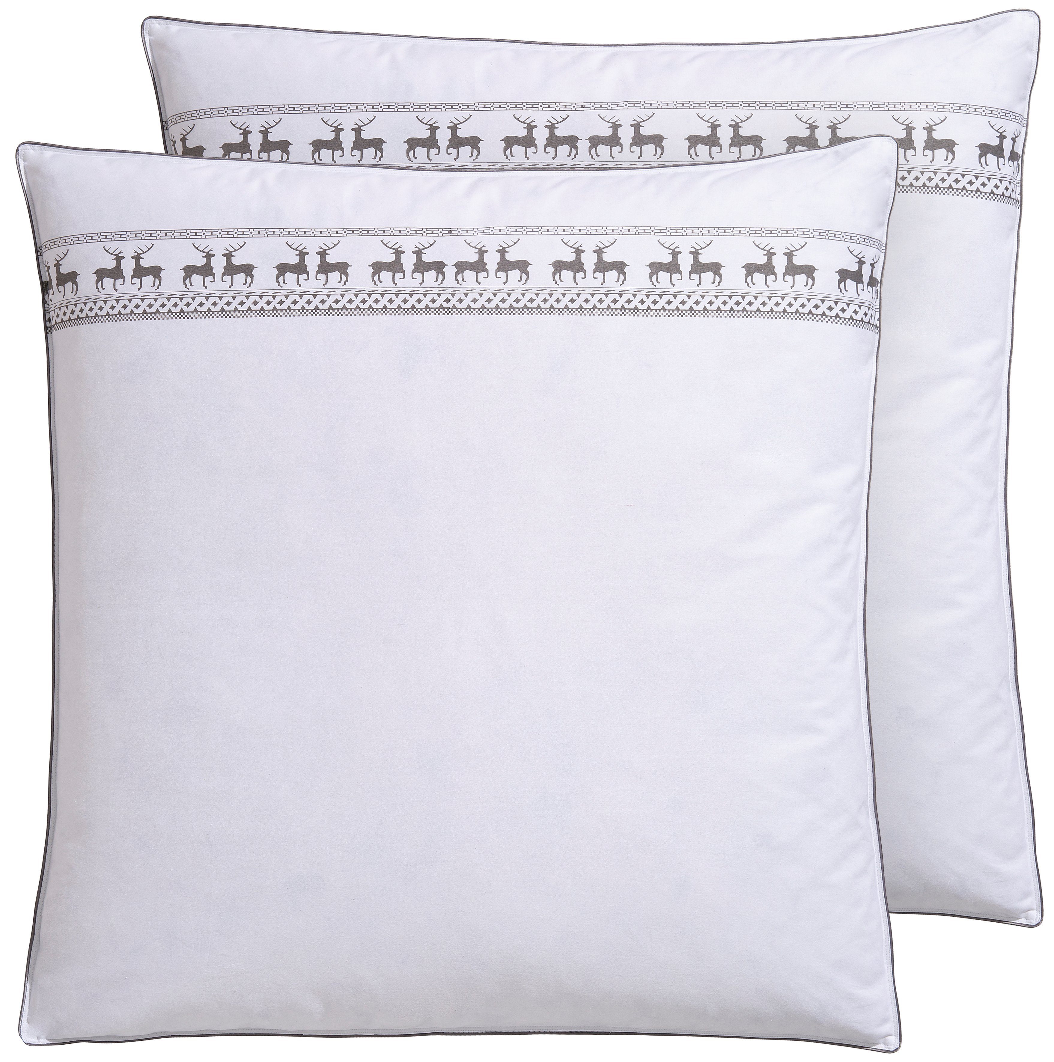 OTTO home Federkopfkissen Sorsele Kopfkissen 40x80cm oder 80x80 cm, 2-tlg, Füllung: 90% Federn & 10% Daunen, Bezug: Baumwolle, …