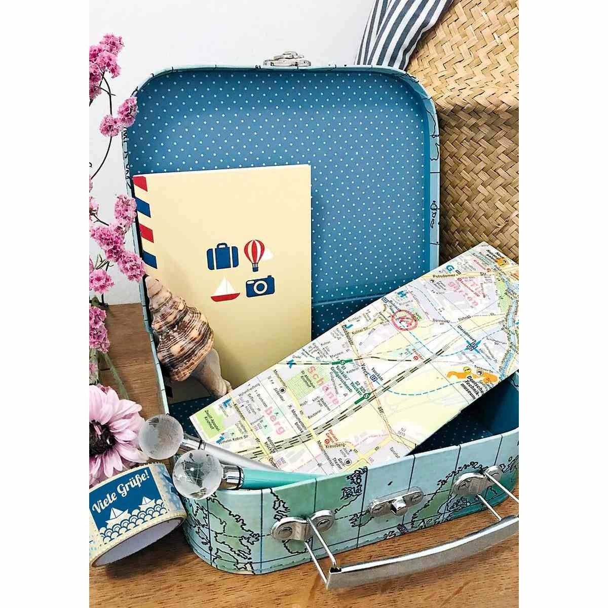 Moses. Verlag Reisetagebuch Fernweh Koffer von moses. – Aufbewahrung für Reiseerinnerungen