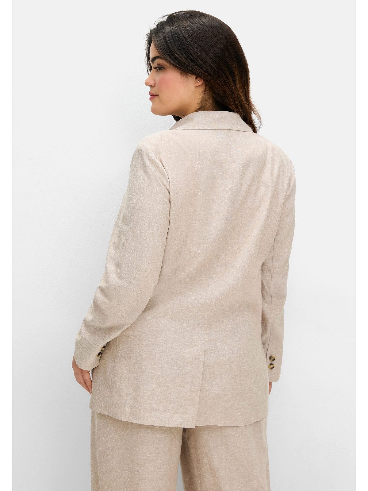 Sheego Jackenblazer Große Größen im Viskose-Leinenmix, leicht tailliert