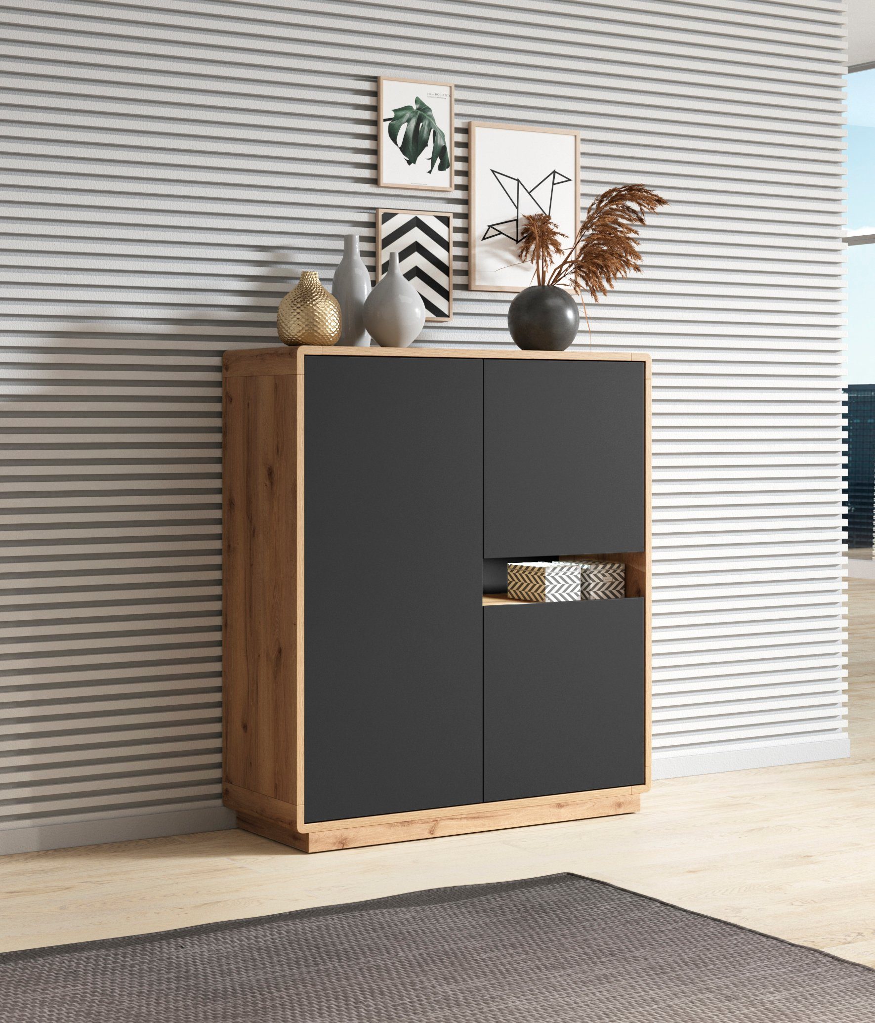 Helvetia Highboard ASTON, Breite 121 cm.