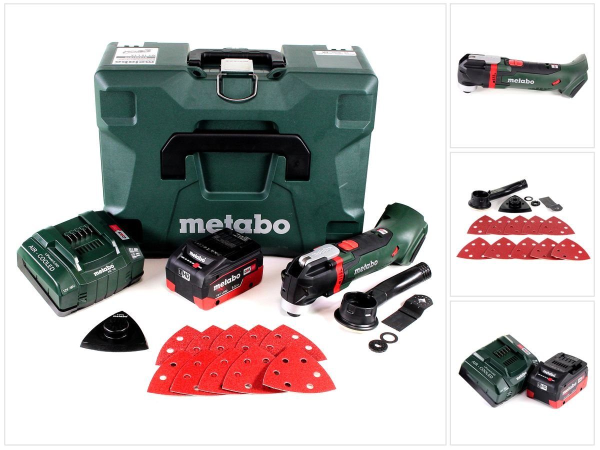 metabo Akku-Multifunktionswerkzeug »Metabo MT 18 LTX Akku Multitool 18V  (613021840) OIS-/Starlock-kompatibel + 1x Akku 5,5Ah + Ladegerät + Koffer«