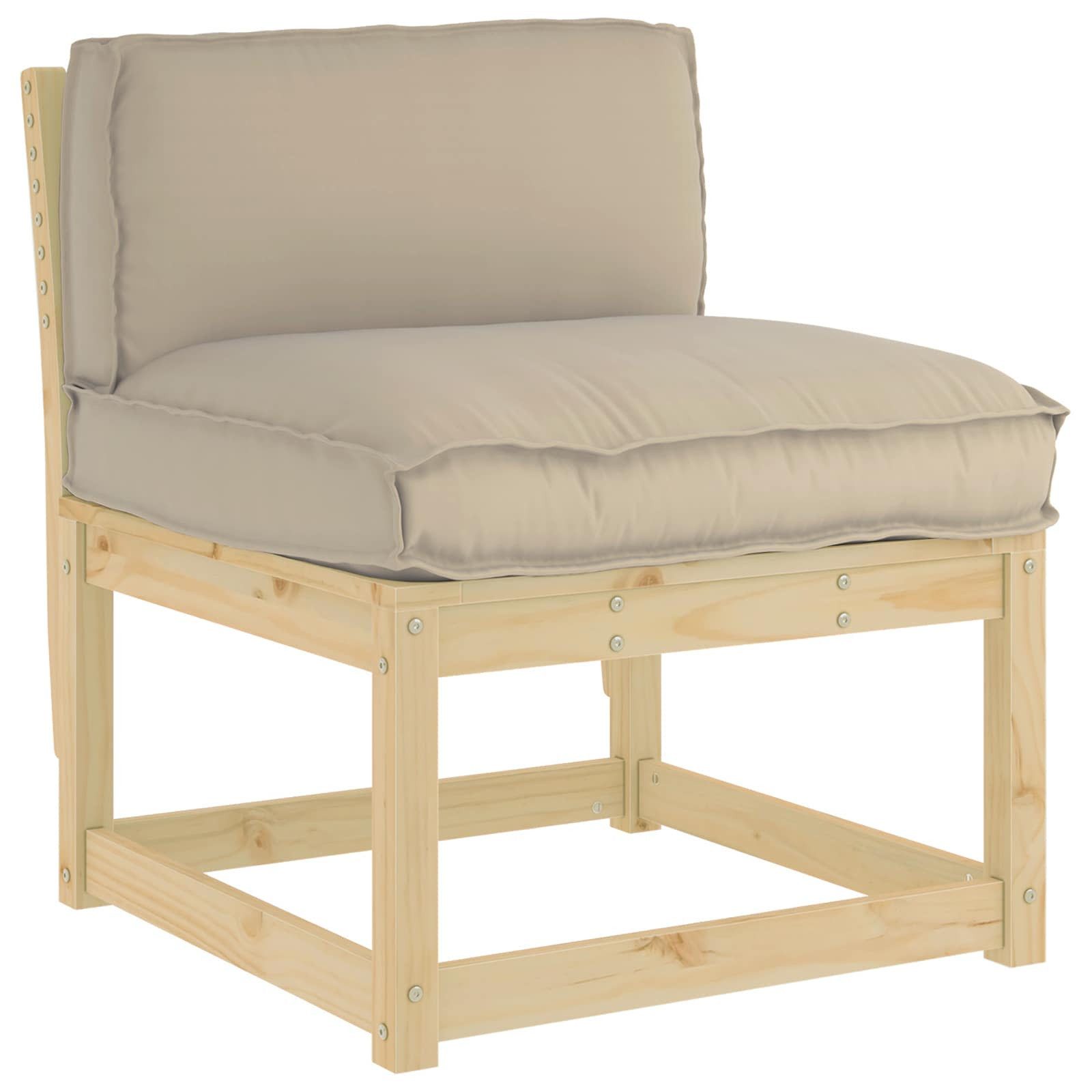vidaXL Sitzauflage Kissen Taupe 80 x 40 x 12 cm Oxford-Stoff, (1 St)