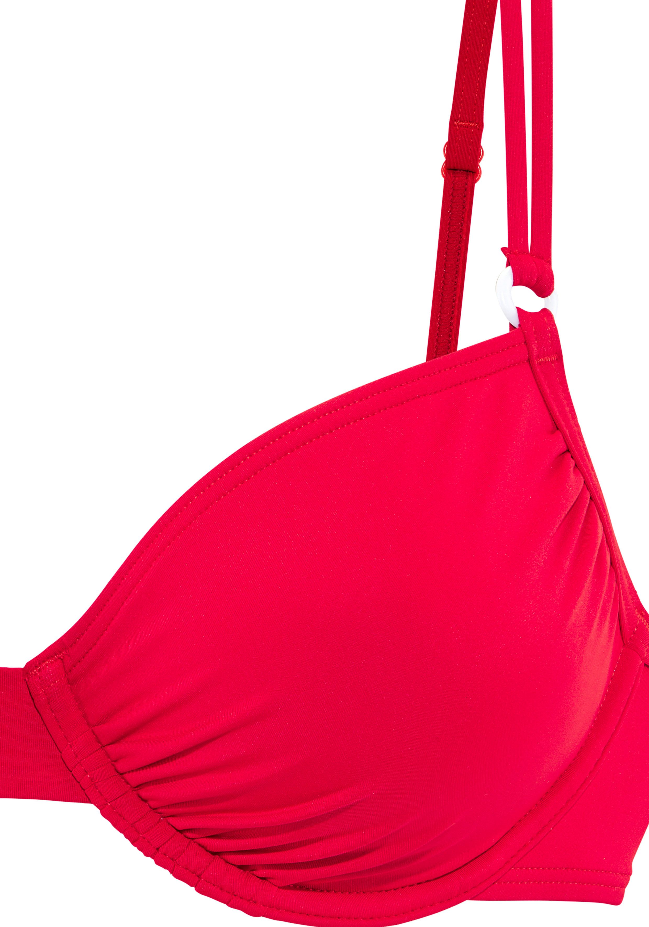 s.Oliver Bügel-Bikini-Top Beverly, mit kontrastfarbigen Zierringen