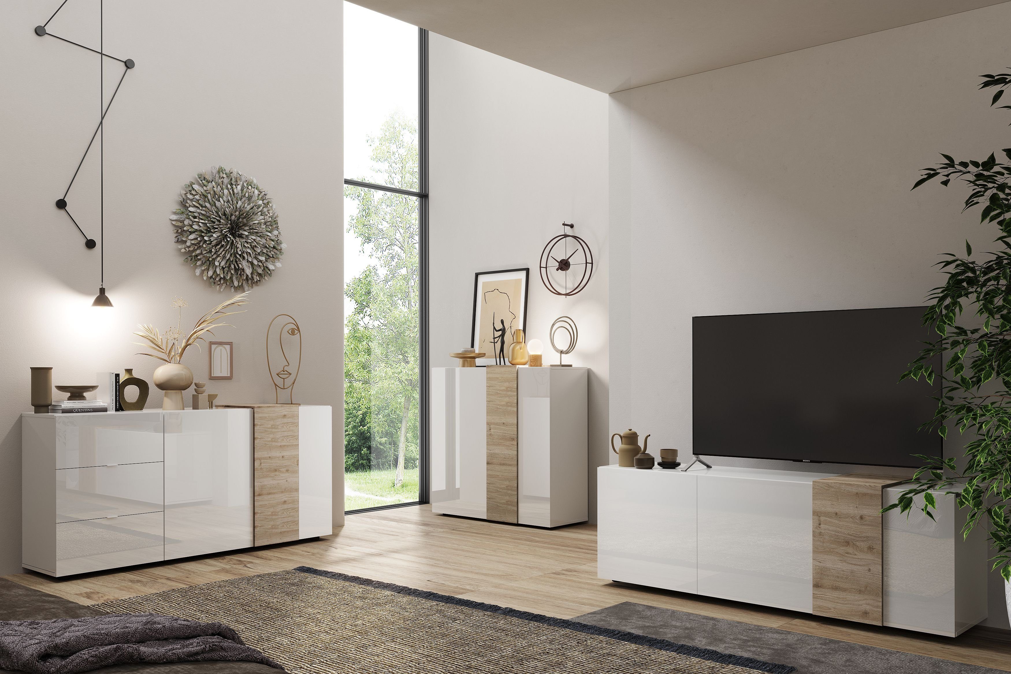Home affaire Highboard Venus, Kommode, Höhe 113 cm, Breite 121 cm
