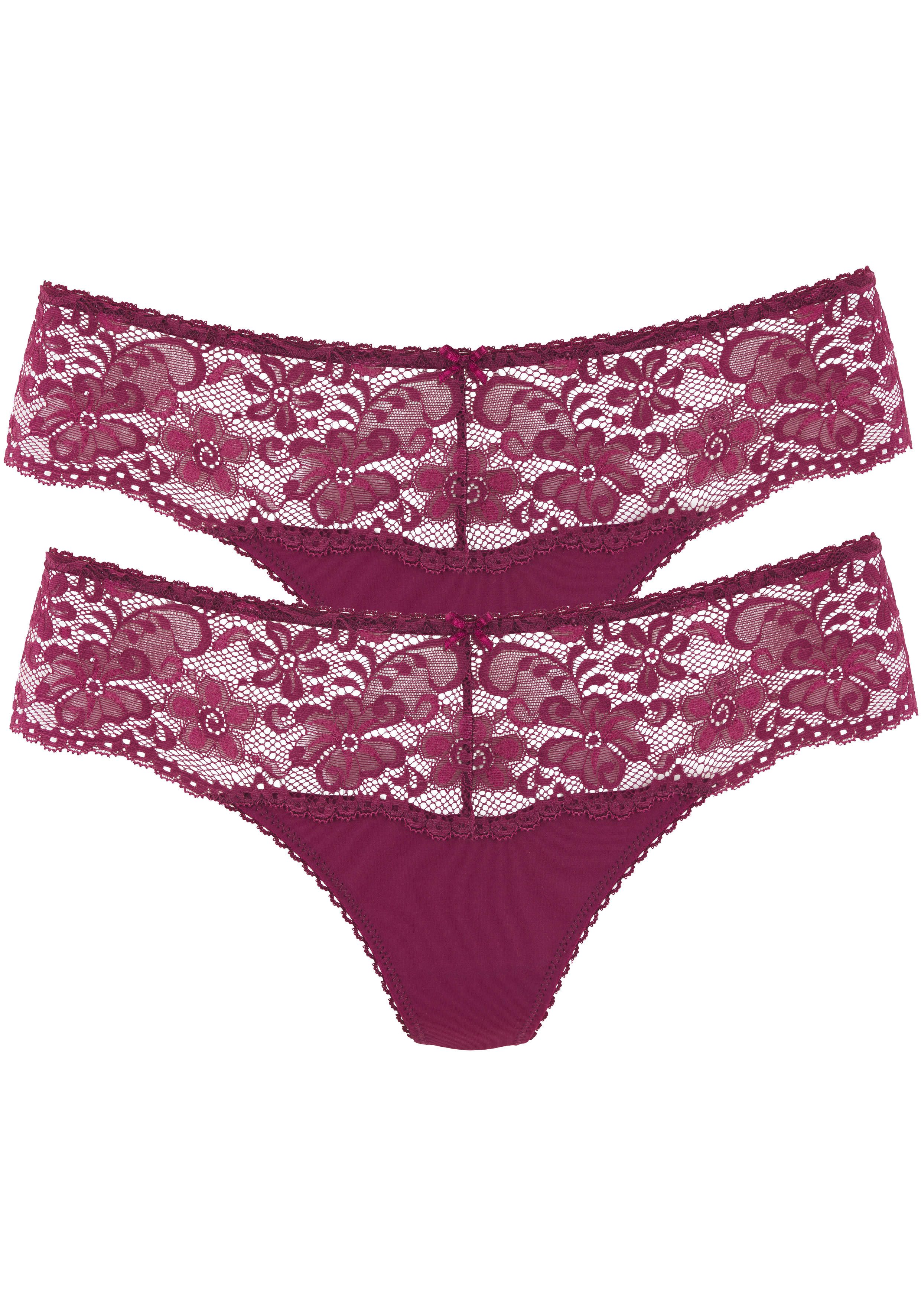 Nuance String (2-St) Dessous mit breitem Spitzenband