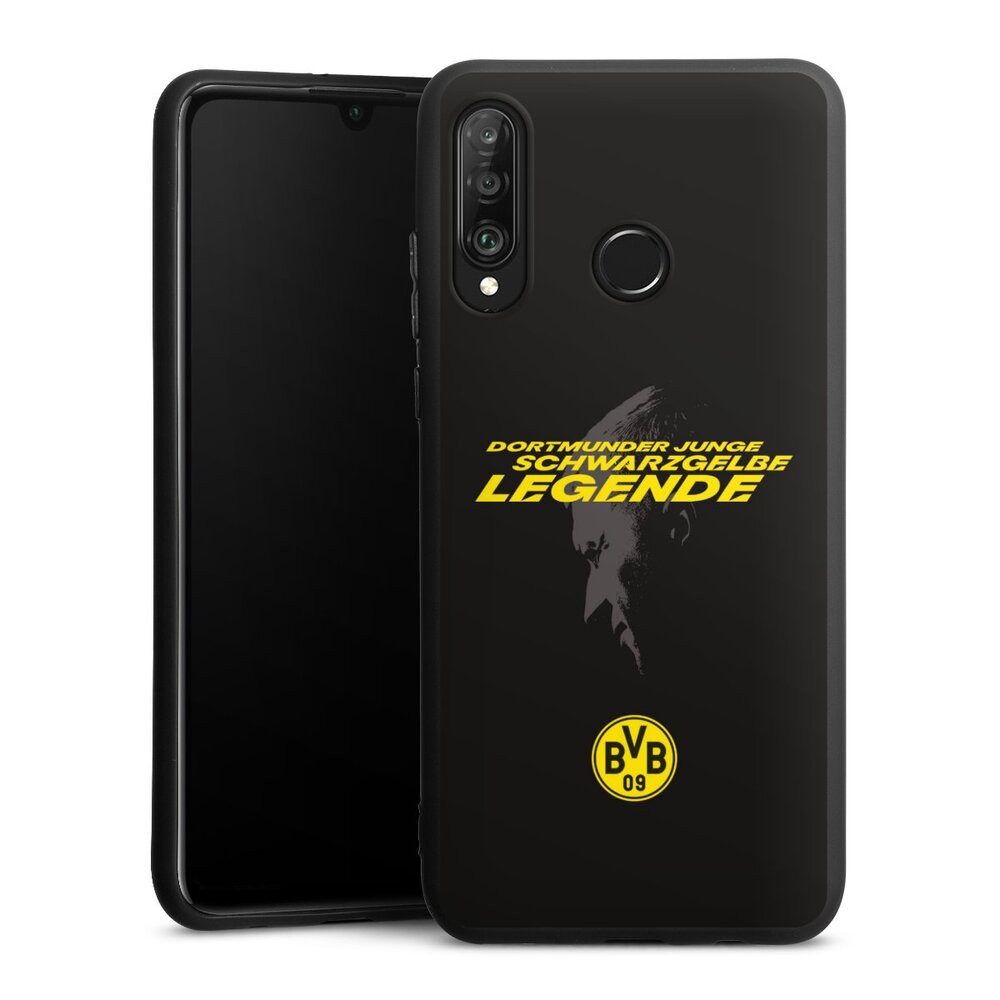 DeinDesign Handyhülle Marco Reus Borussia Dortmund BVB Danke Marco Schwarzgelbe Legende, Huawei P30 Lite Premium Silikon Hülle Premium Case Handy Schutzhülle