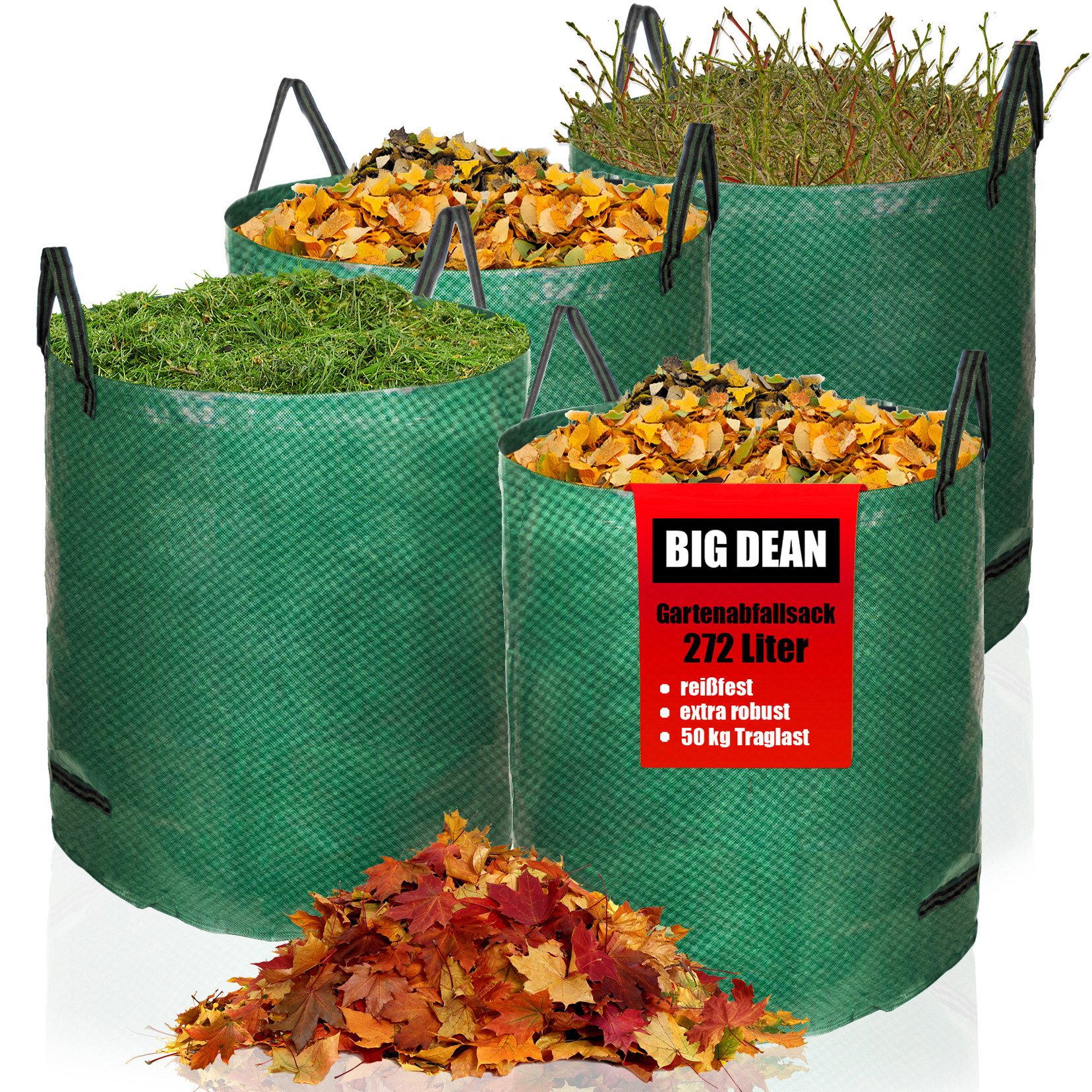 BigDean Gartenbox Gartenabfallsack 272 L Gartentasche Laubsack (Set, 4 St., günstig online kaufen