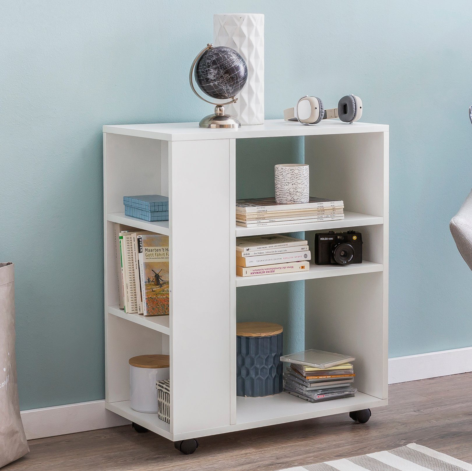 FINEBUY Standregal SuVa13500_1, Weiß 60x35x75 cm günstig online kaufen