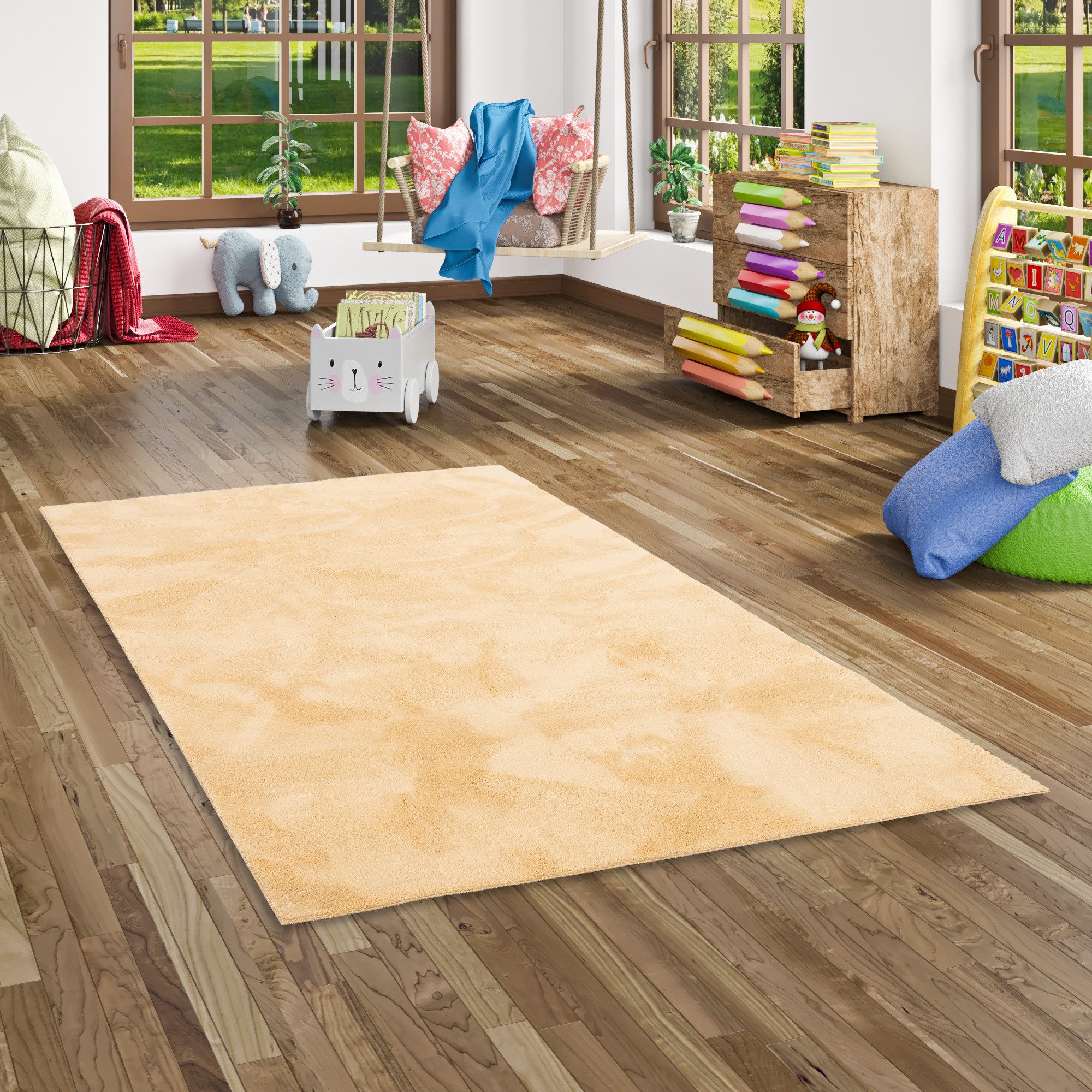 Pergamon Kinderteppich Kinder Super Soft Fellteppich günstig online kaufen