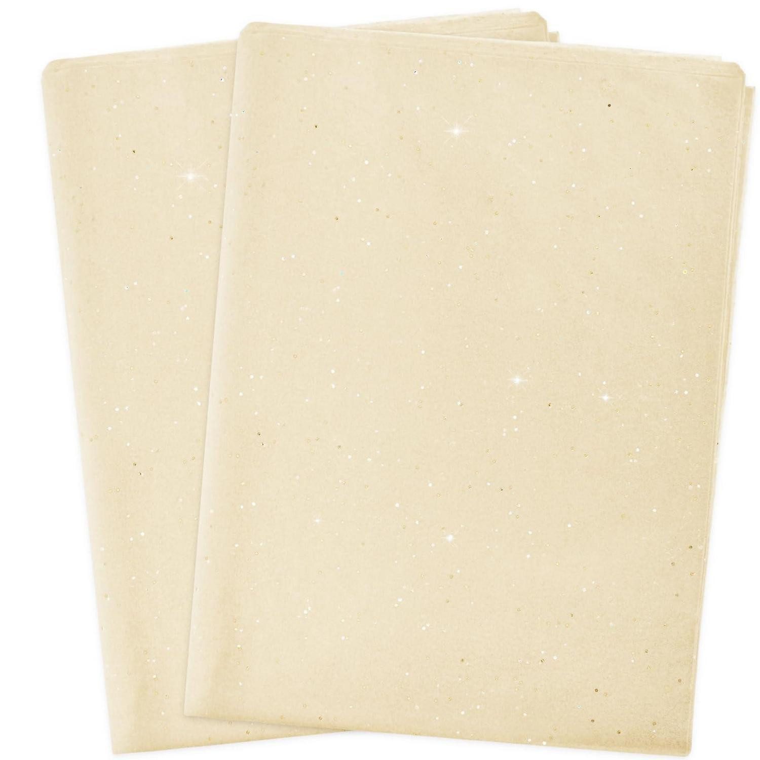 LuxusKollektion Seidenpapier Seidenpapier Braun mit Glitzer 50x70cm 10Stk