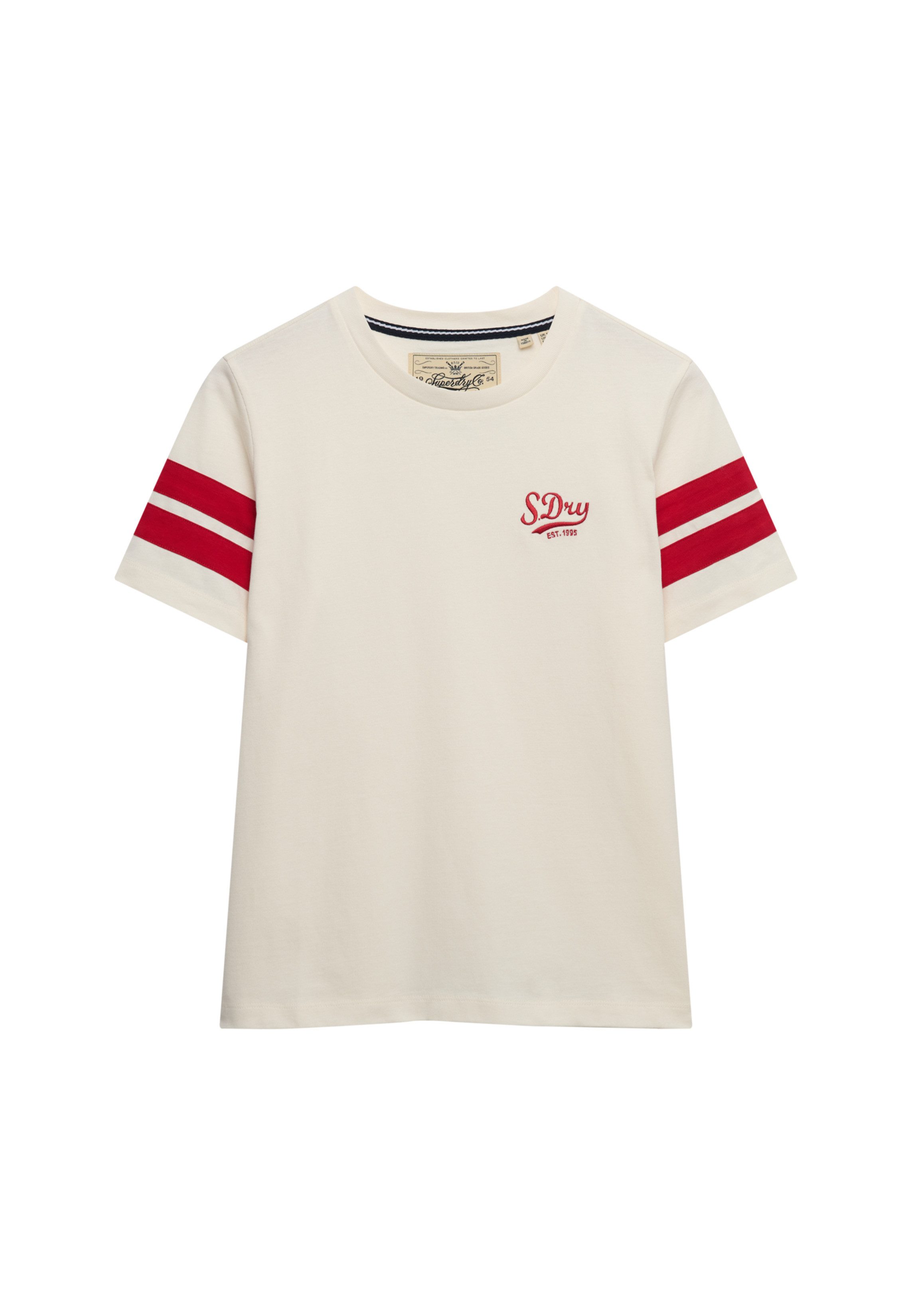 Print-Shirt VARSITY STRIPE SCRIPT TEE