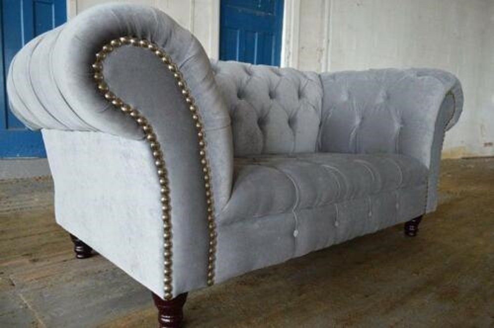 Polster Luxus Textil Design Sofa 2 Chesterfield JVmoebel Sitzer Sofa Sofa Sofas