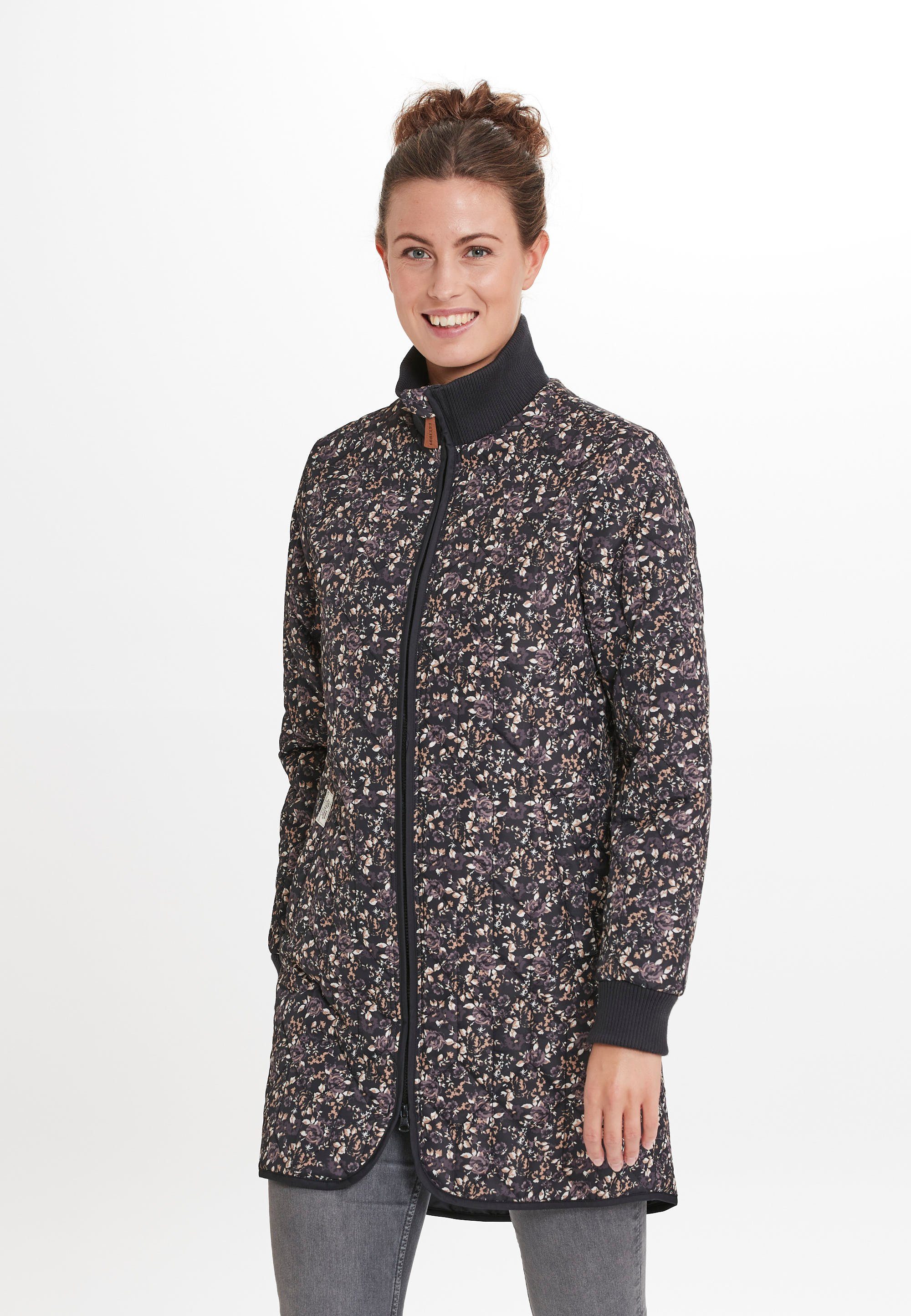 Outdoorjacke WEATHER und Kinnschutz, mit von WEATHER Steppmantel bequemer REPORT REPORT Floral Angesagter