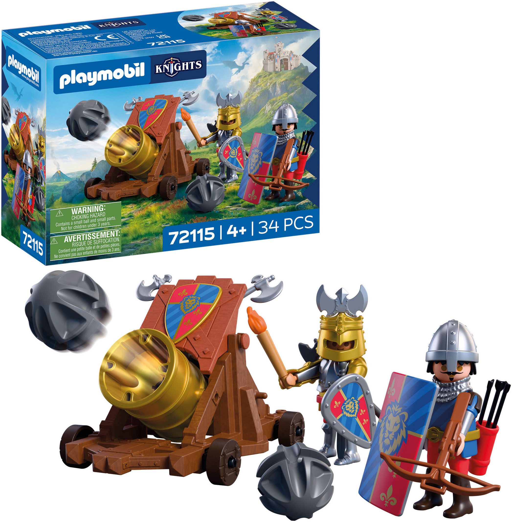 Playmobil® Schusswaffe Löwenritter (72115), Knights Konstruktions-Spielset, (34 St), Made in Europe