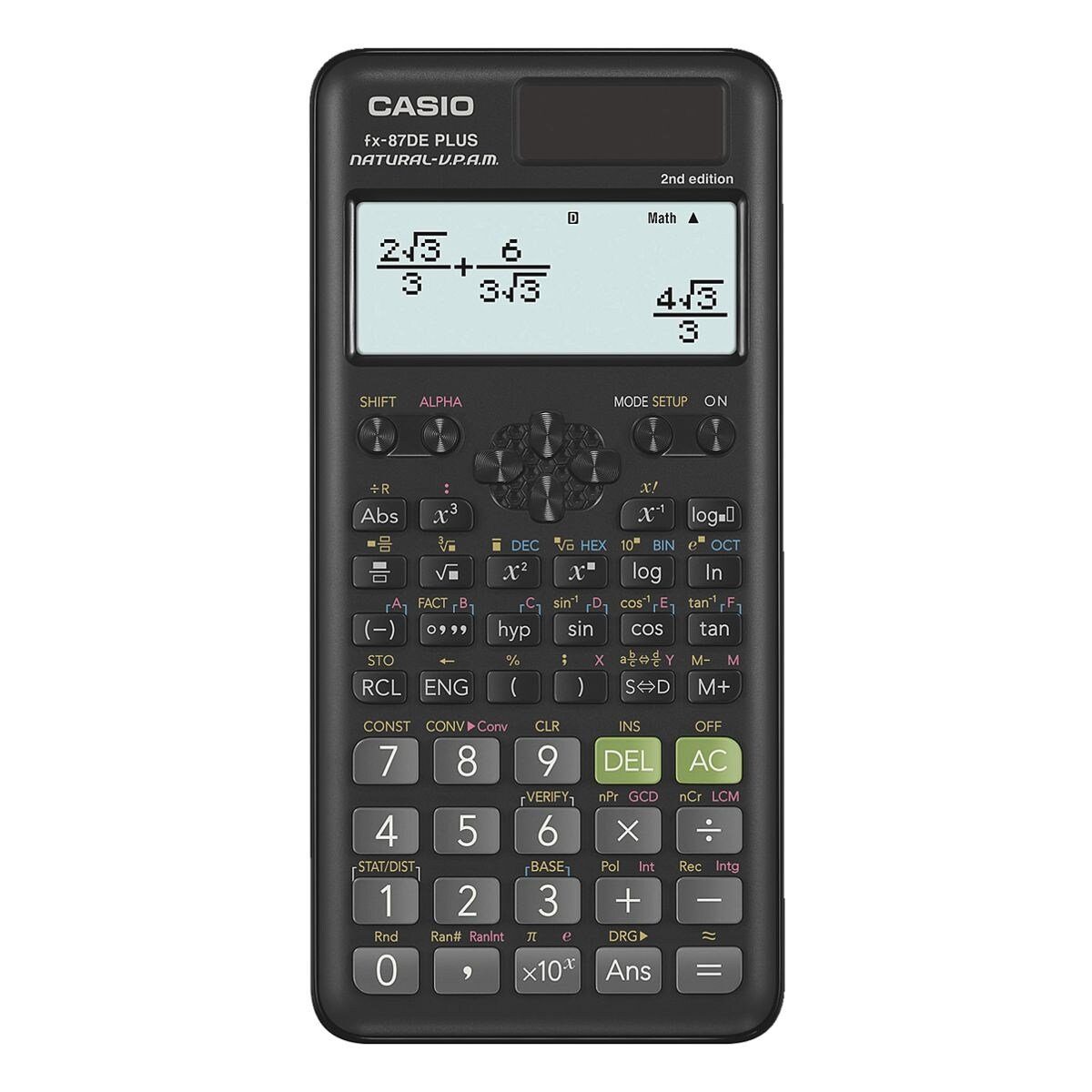 CASIO Taschenrechner FX-87DE Plus 2nd edition, Schulrechner mit Hardcase