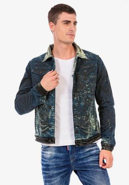 Cipo & Baxx Jeansjacke mit rockigen Nietendetails