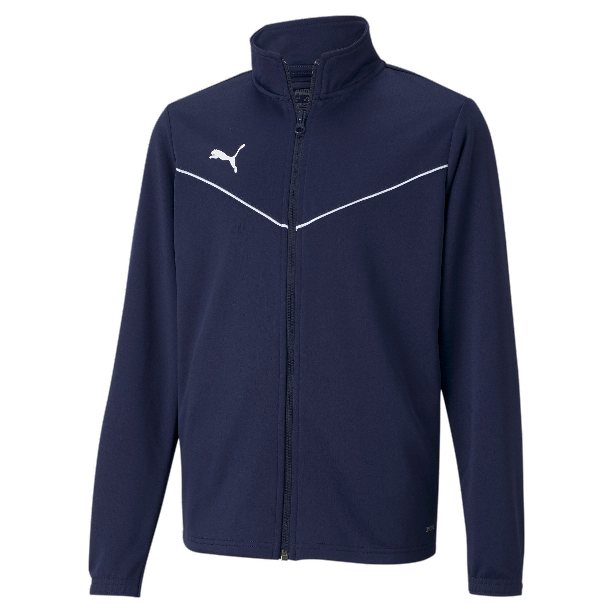 PUMA Trainingsjacke TEAMRISE TRAINING POLY JACKET JR für Jugendliche, mit Reißverschluss, DryCELL Technologie