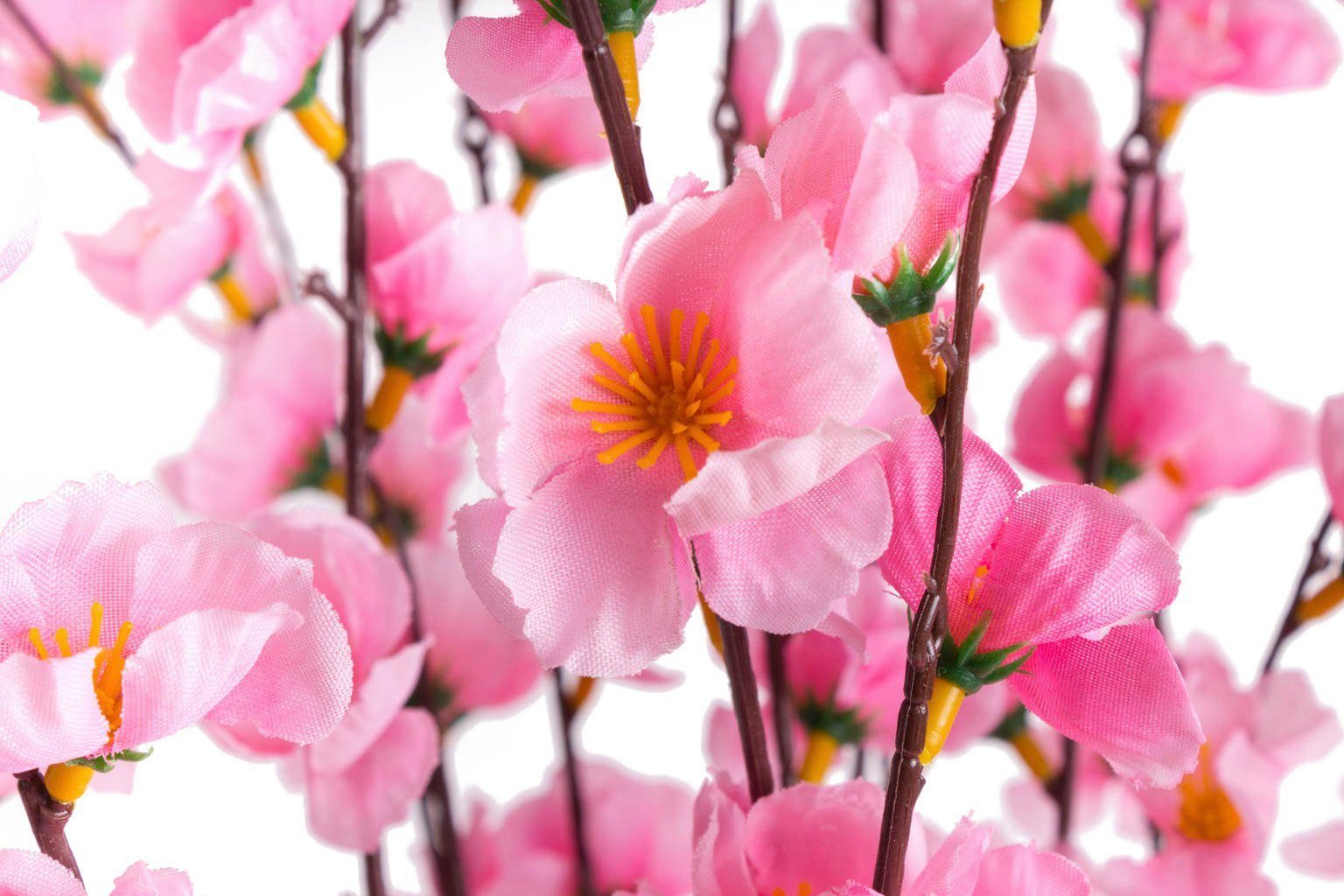 80 Blüten, Kunstblume Frühlingsblütenbusch Höhe Botanic-Haus, cm