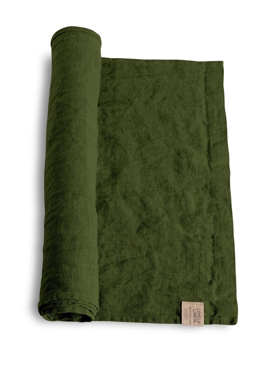 Lovely Linen Tischläufer Linen Lovely Tischläufer Leinen jeep green 47 x 150 cm, LOVELY 47X150 JEEP GREEN L40xB23xH0,5CM