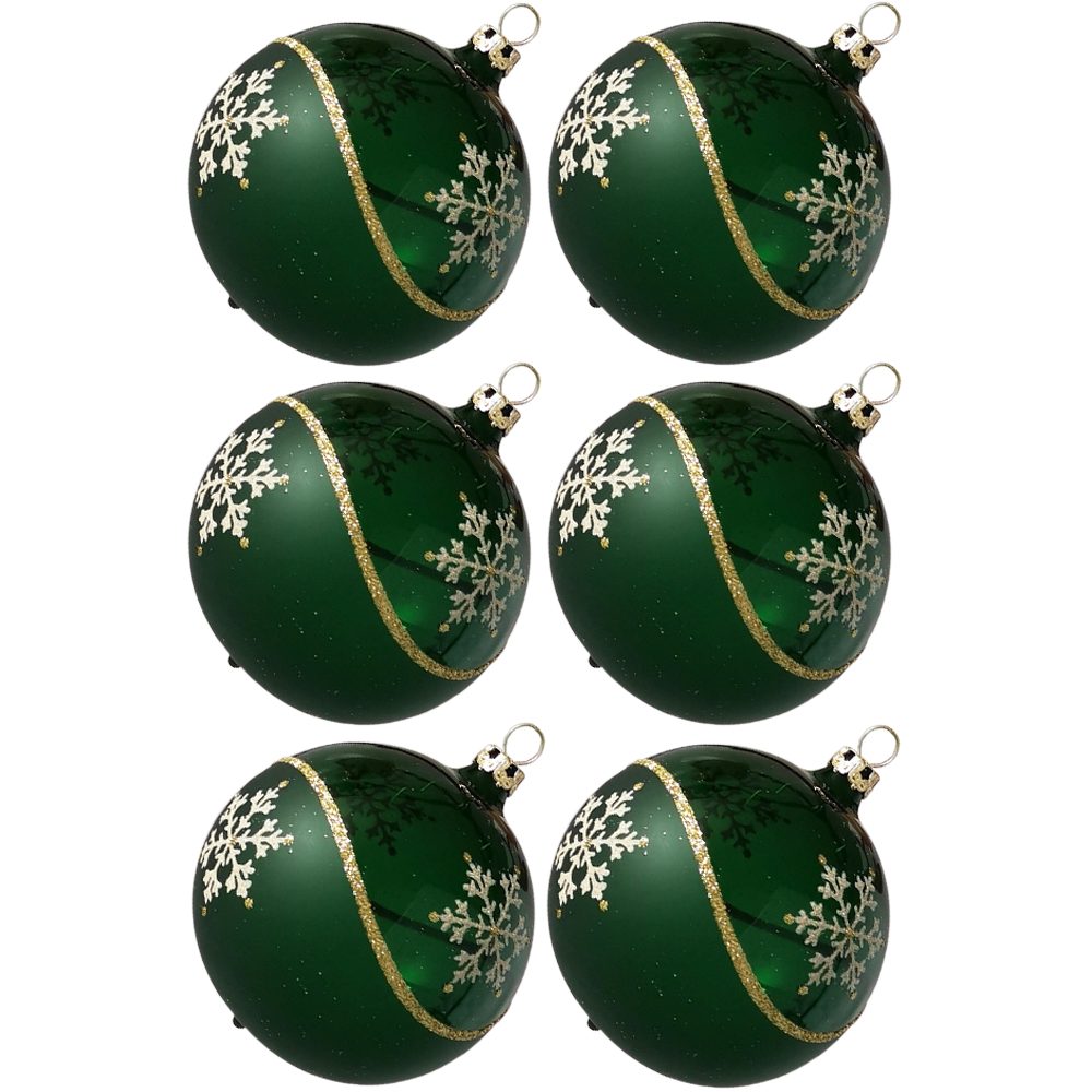 Thüringer Glasdesign Weihnachtsbaumkugel »Weihnachtskugel-Set 