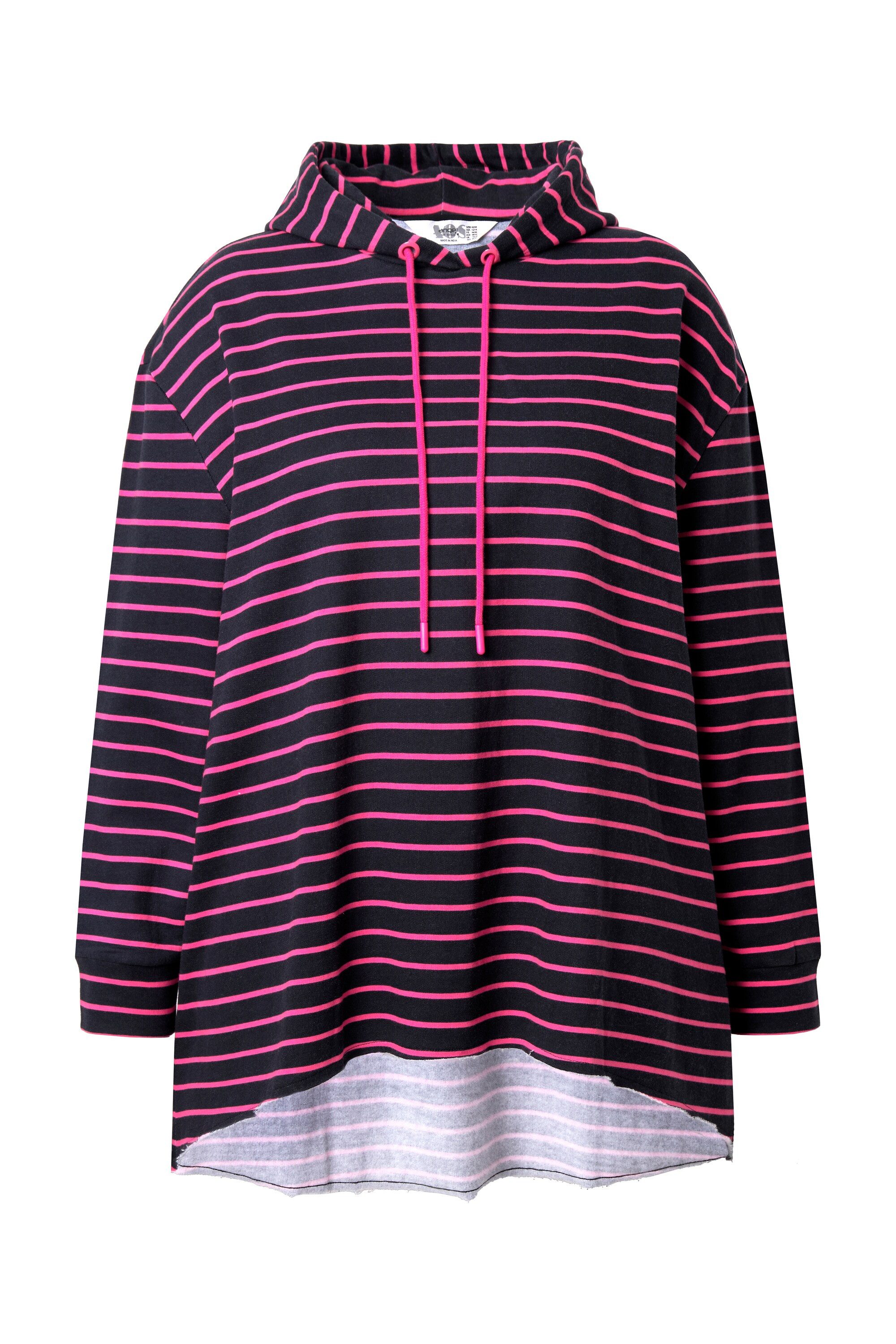 Sweatshirt Hoodie A-Linie Ringel Kapuze
