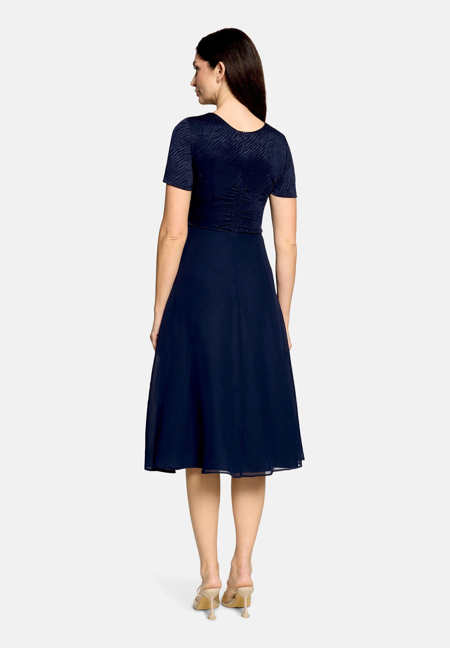 Vera Mont Cocktailkleid Damen im Glitzer-Look Materialmix