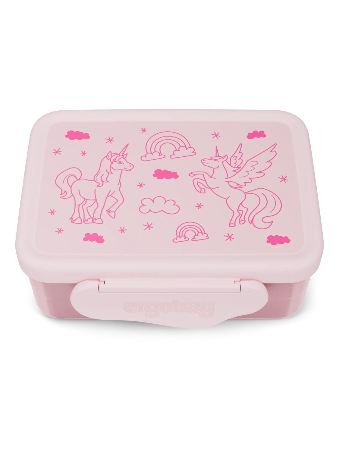 ergobag Lunchbox Edelstahl Brotdose, Edelstahl, (Edelstahl Brotdose, 3-tlg., 1x Brotdose, 1x Trennfach), spülmaschinengeeignet bis 45 Grad, Handwäsche empfohlen