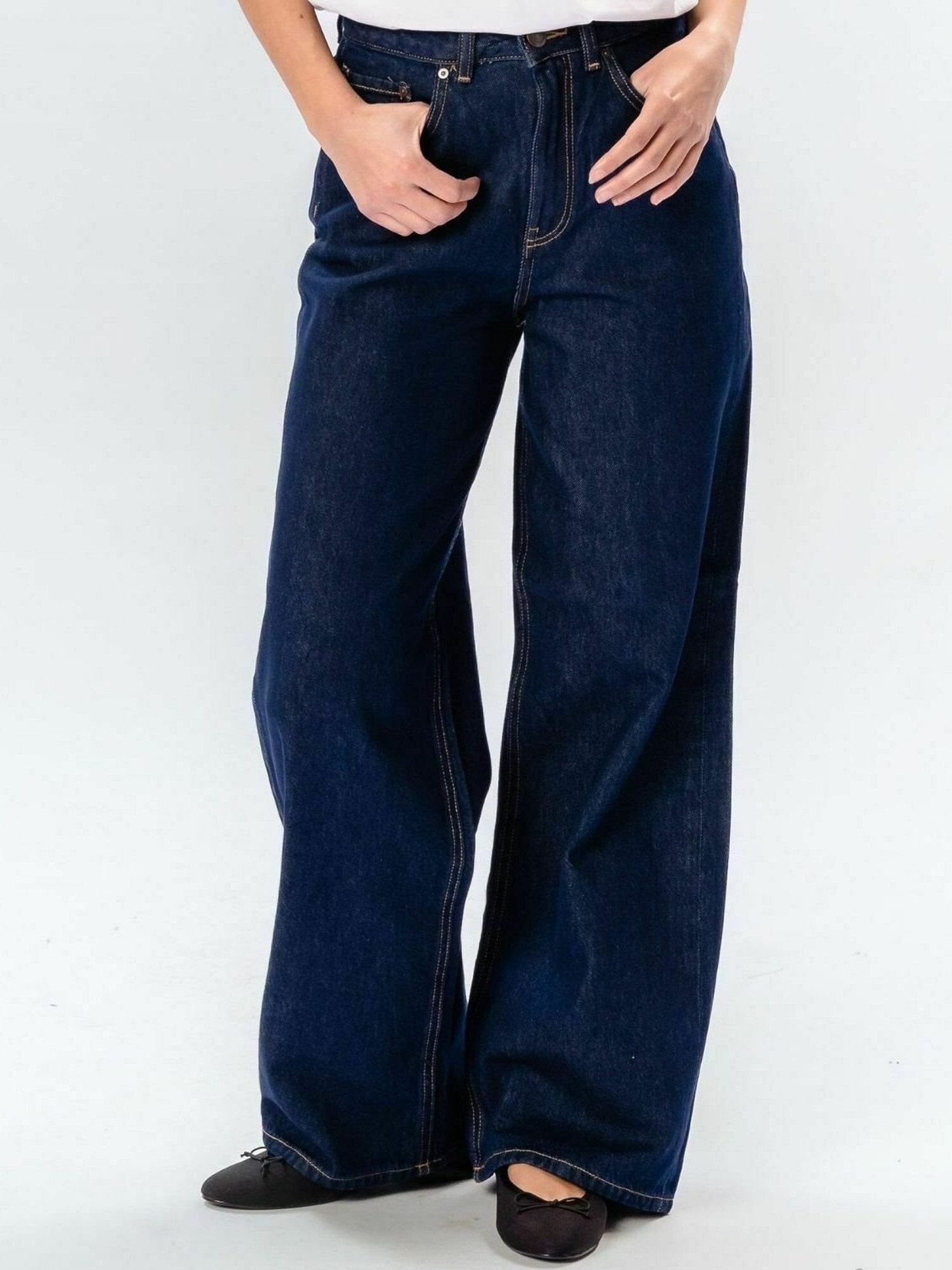 TEESHOPPEN 5-Pocket-Hose TEESHOPPEN Jeans Wide