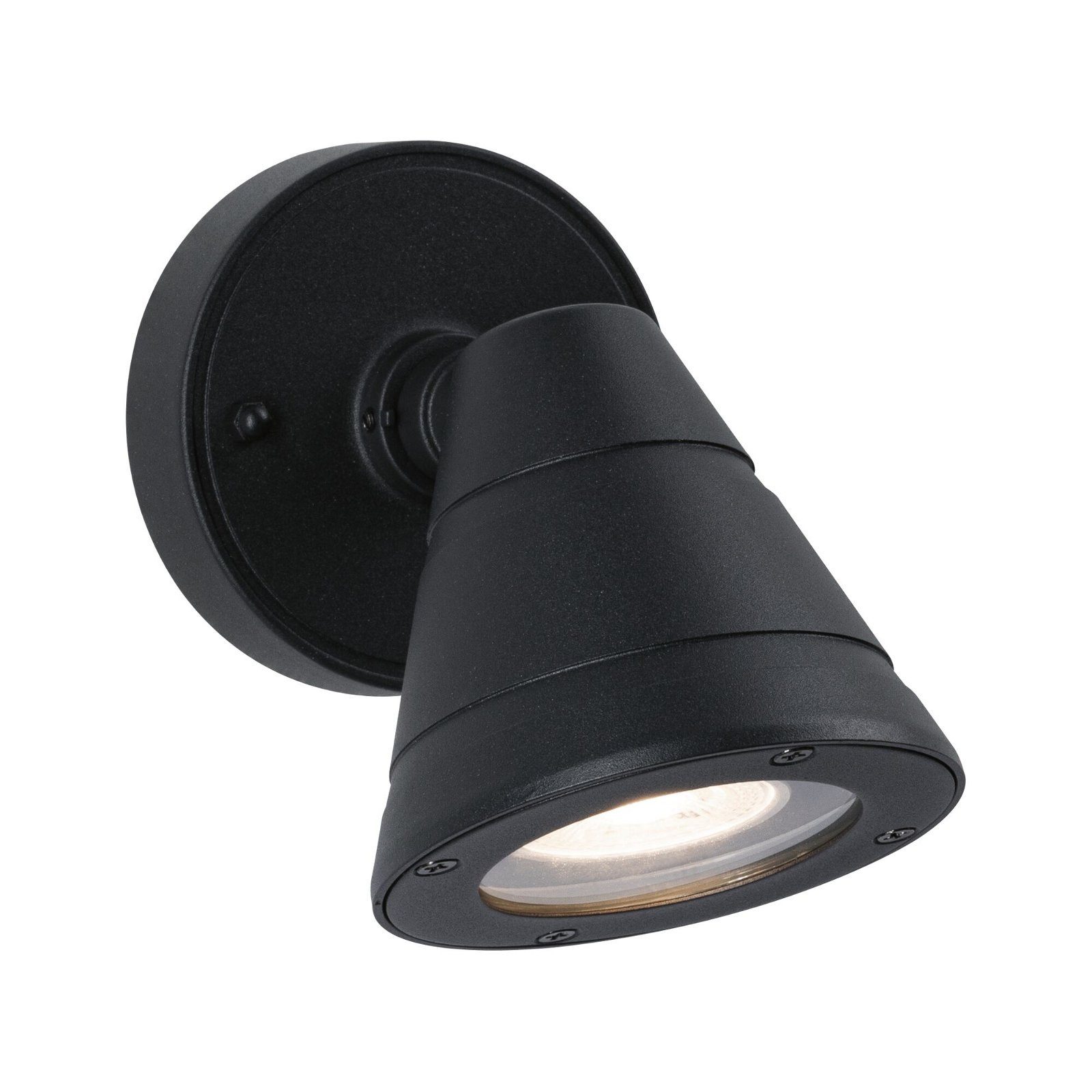 Paulmann Außen-Wandleuchte Trian IP44 rund 100x125mmmax. 35W 230V Anthrazit Aluminium, ohne Leuchtmittel, seewasserresistent