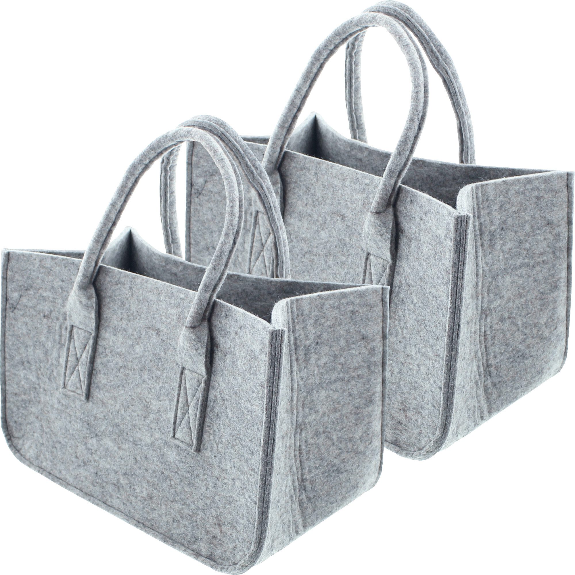 Aufbewahrungskorb Filztasche 2er-Pack, Uni günstig online kaufen