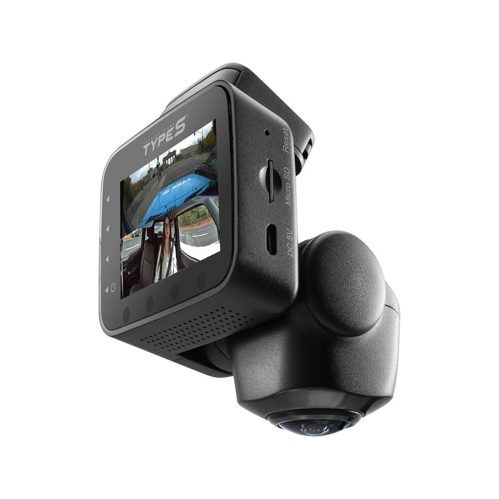 Type S 360 Dashcam (Dashcam 360 Grad Rundum Blick Vorne, Hinten & Seite)