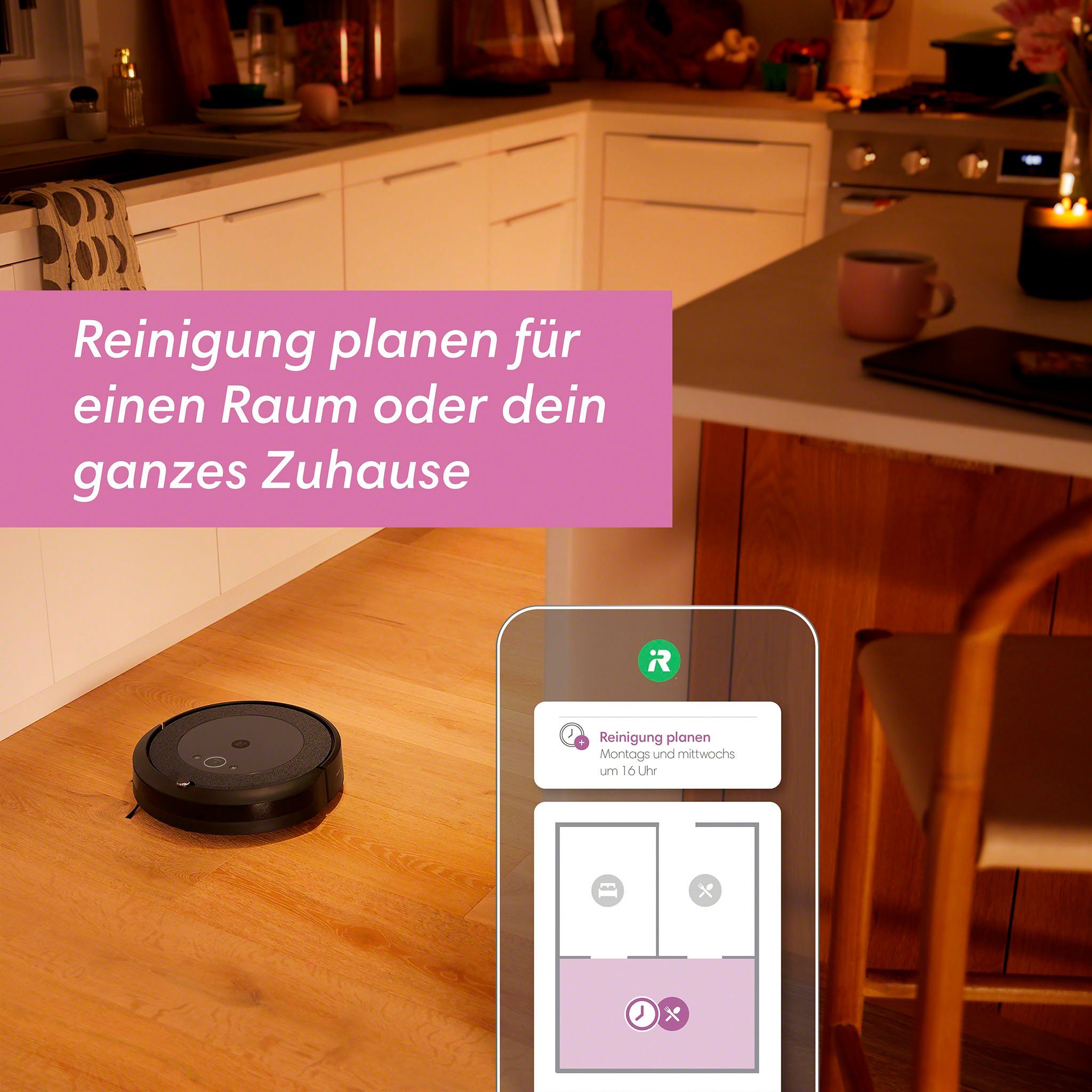 (i5154), beutellos, Einzelraumkartierung, Saugroboter Roomba i5 App-/Sprachsteuerung iRobot
