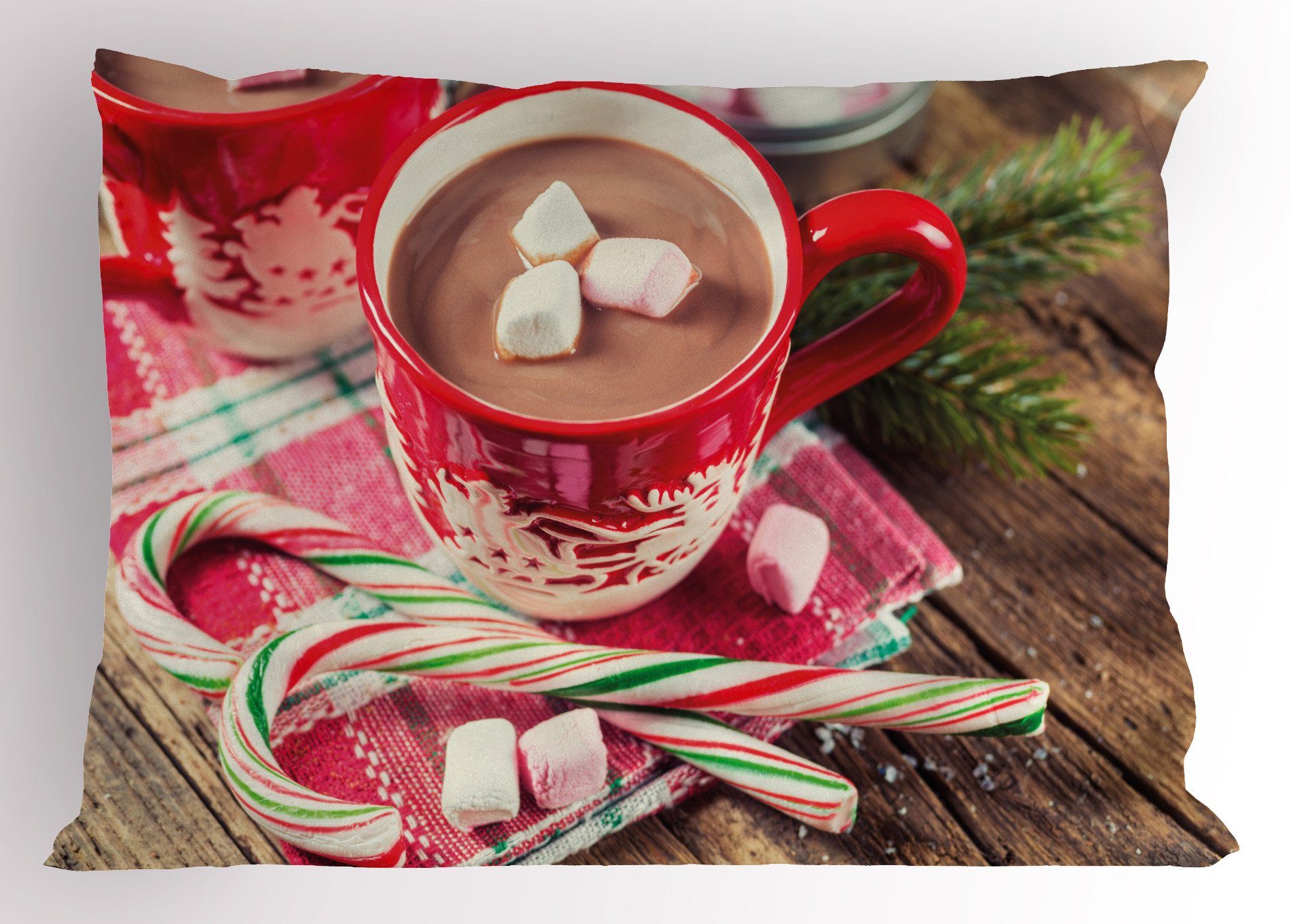 King Tassen Stück), (1 Gedruckter Schokolade Heiße Kissenbezüge in Weihnachten Size Dekorativer Kissenbezug, Abakuhaus Standard