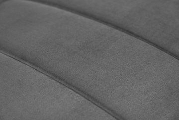 riess-ambiente 3-Sitzer PETIT BEAUTÉ 180cm grau / schwarz, Einzelartikel 1 Teile, Wohnzimmer · Samt · mit Bettfunktion · Schlafcouch · Retro Design
