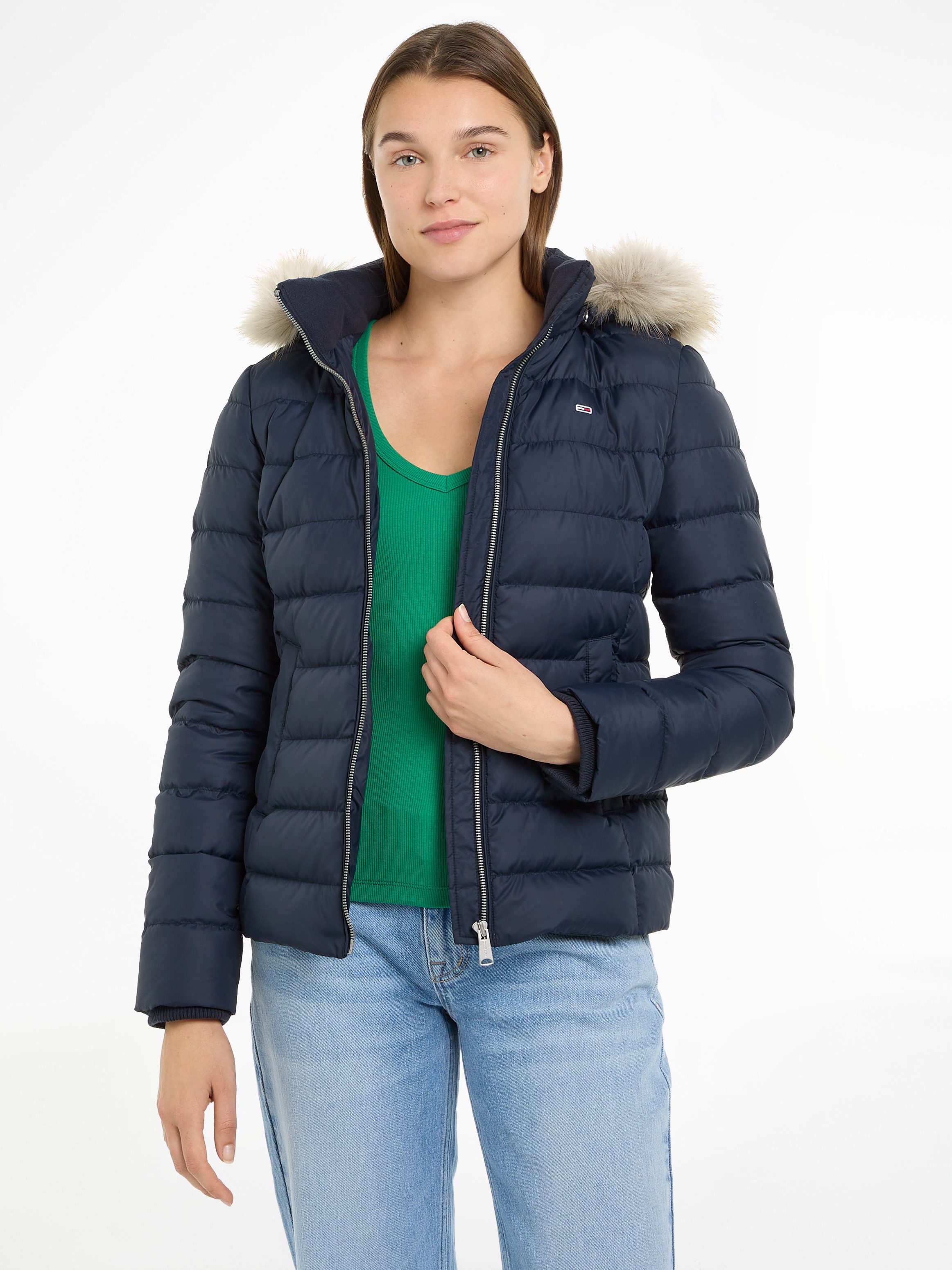 Tommy Jeans Curve Steppjacke TJW BASIC HOODED DOWN JACKET EXT in Großen Grö günstig online kaufen