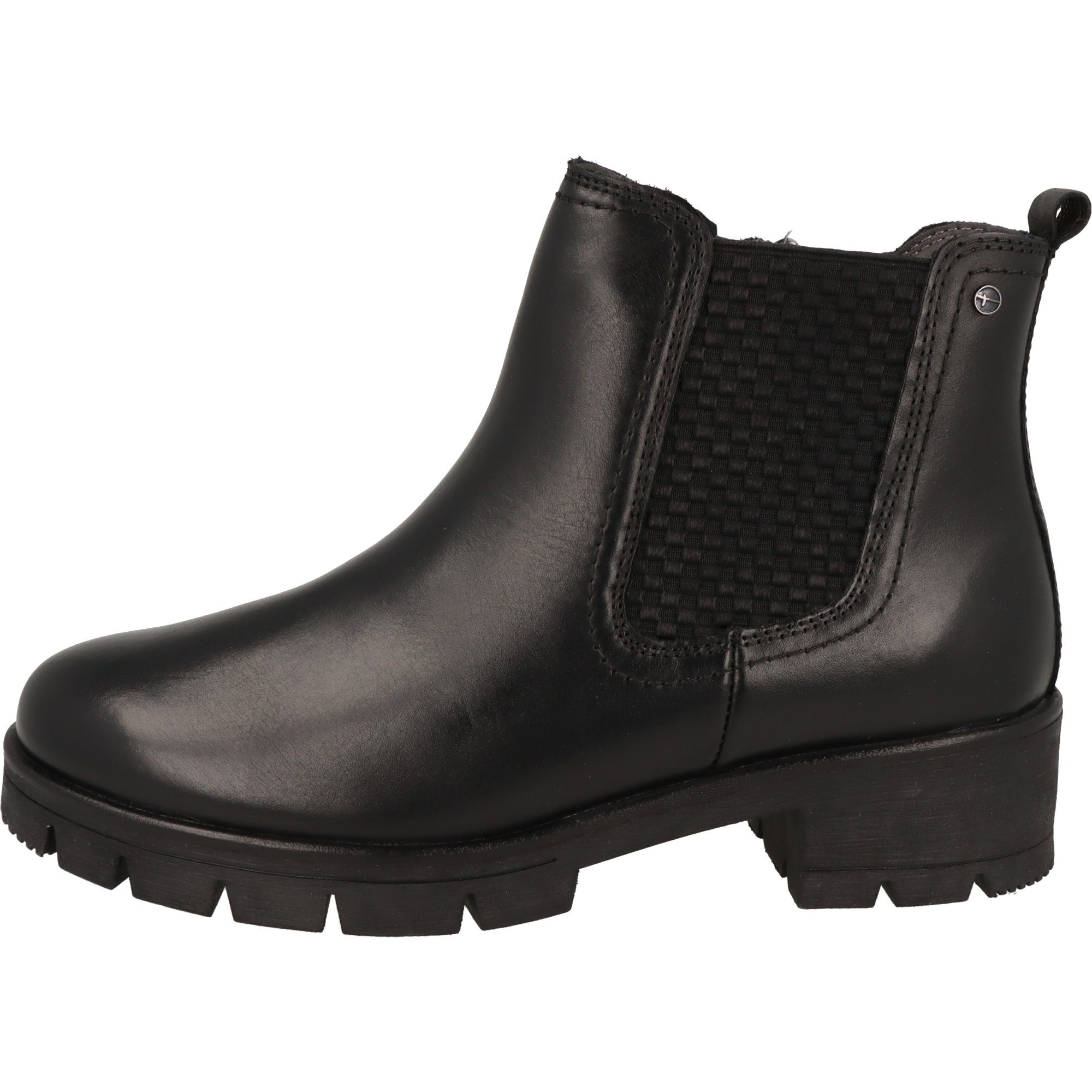 Comfort Reißverschluss Fit, Chelseaboots Tamaris Leder Schuhe COMFORT 8-85412-41 Black Damen Stiefel