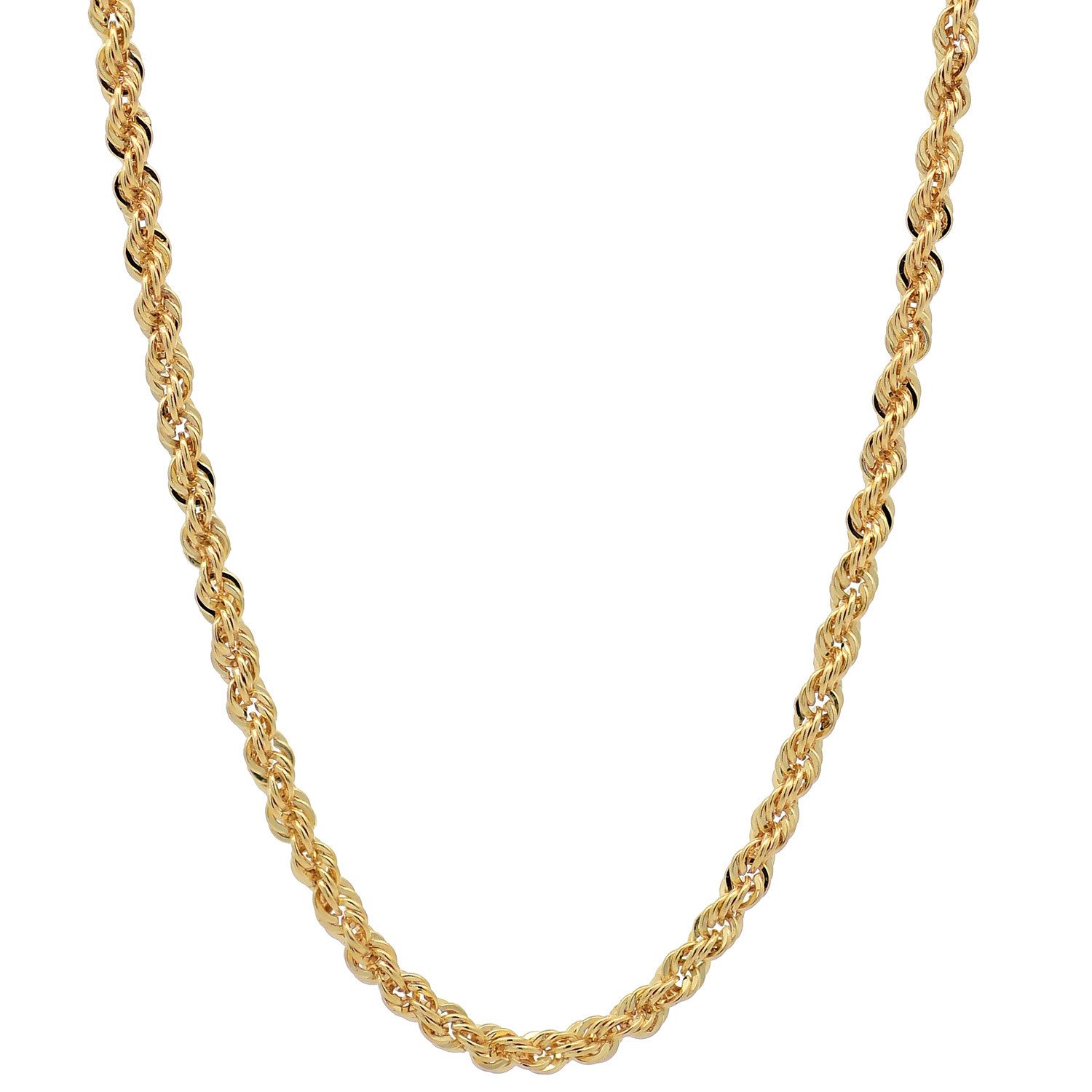 HOPLO Goldkette Goldkette Kordelkette massiv Breite 1,7mm 42 cm echt 750-18 Karat Gold, Made in Germany – Bild 3 von 5