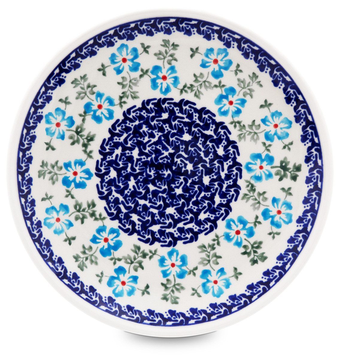 Bunzlauer Keramik Frühstücksteller Teller Ø19,5cm Frühstücksteller Dessertteller Kuchenteller, Dekor 962