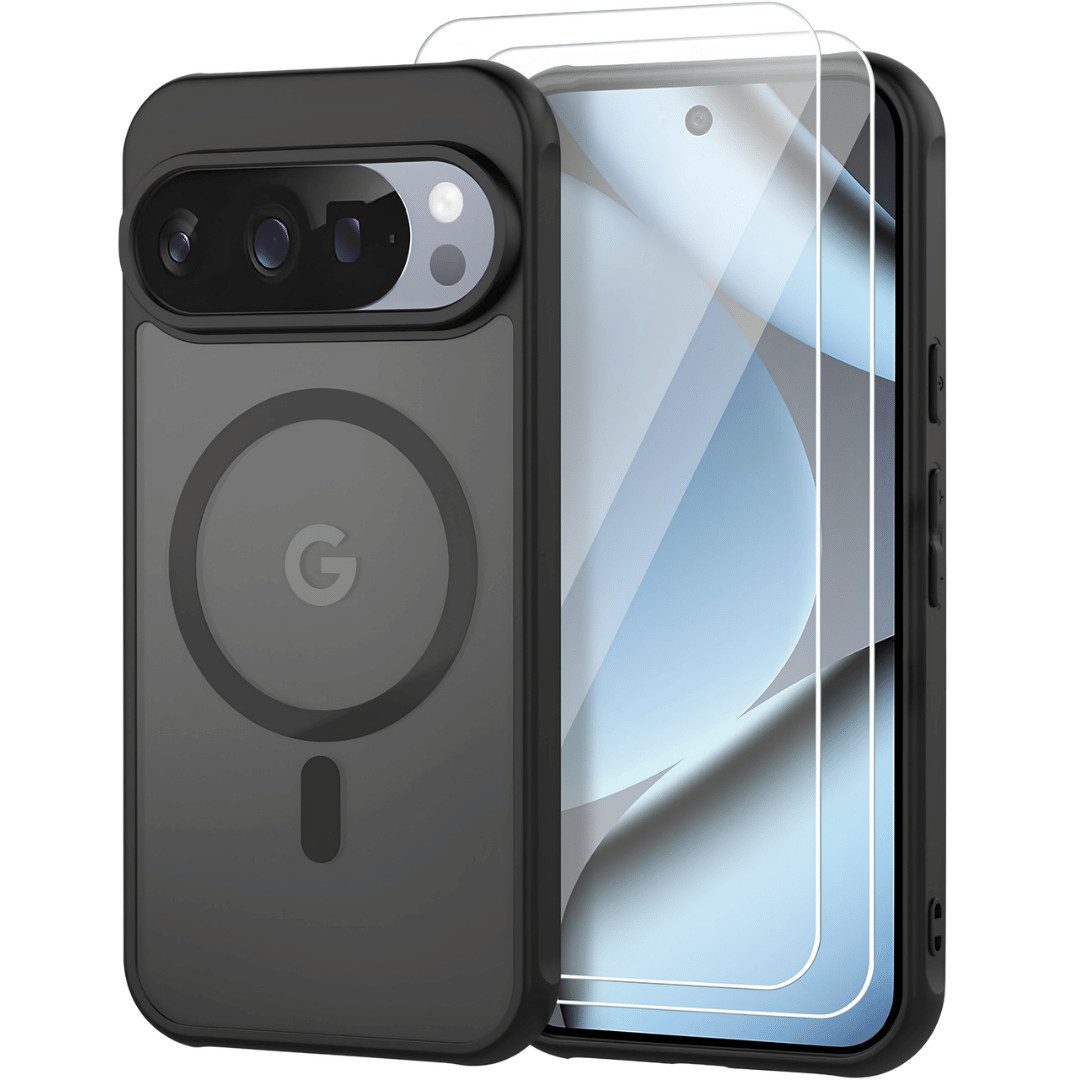 SmartUP Smartphone-Hülle + 2X Schutzglas für Google Pixel 9 Panzerfolie MagSafe Case 9H 6,3, MagSafe-Technologie, integrierter Kameraschutz