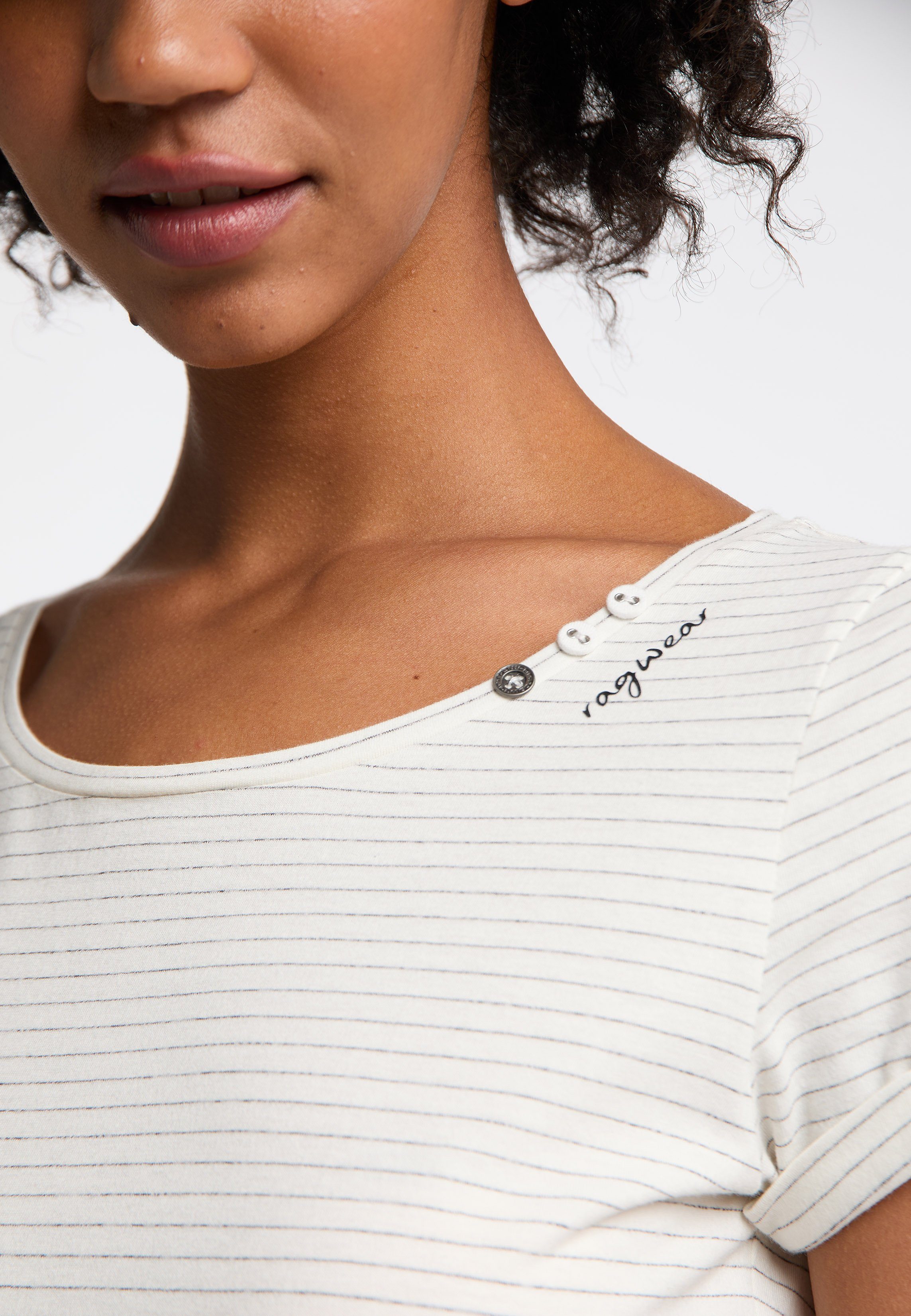 Ragwear T-Shirt FLORAH C ORGANIC & GOTS Vegane Mode WHITE Nachhaltige