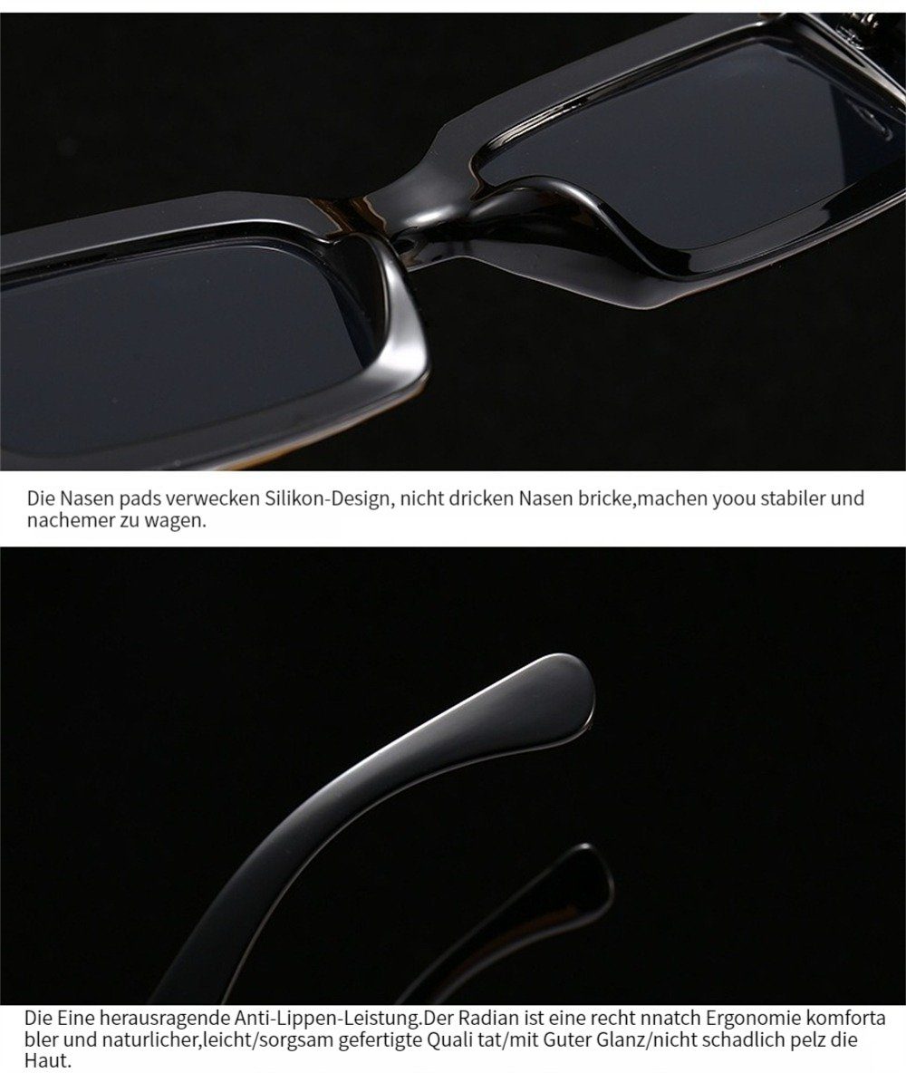 Rouemi Sonnenbrille Herren- und Damensonnenbrillen, modische Braun Outdoor-Sonnenbrillen