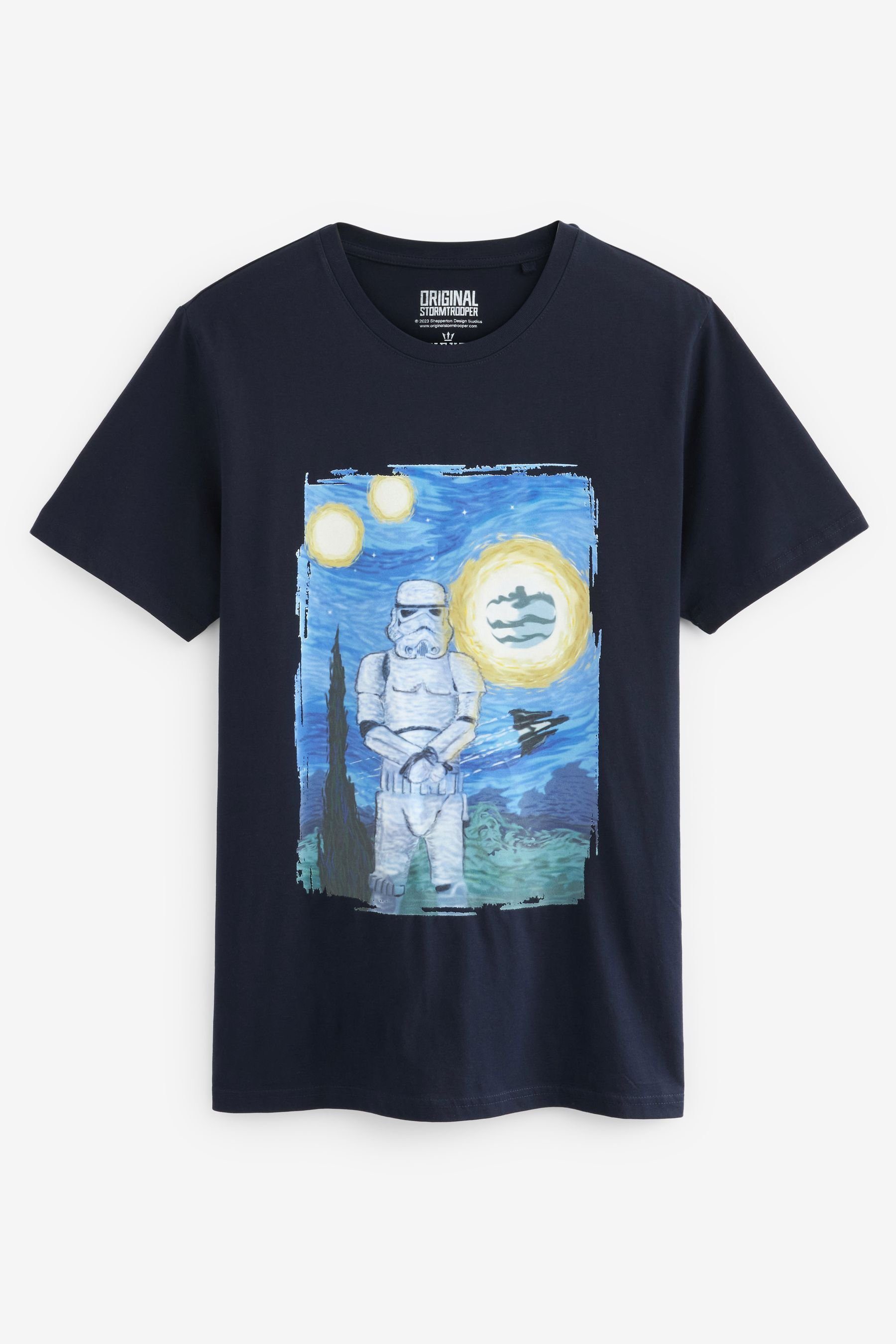 Star Next Navy Lizenziertes T-Shirt Blue Stormtrooper Art T-Shirt Wars® (1-tlg)