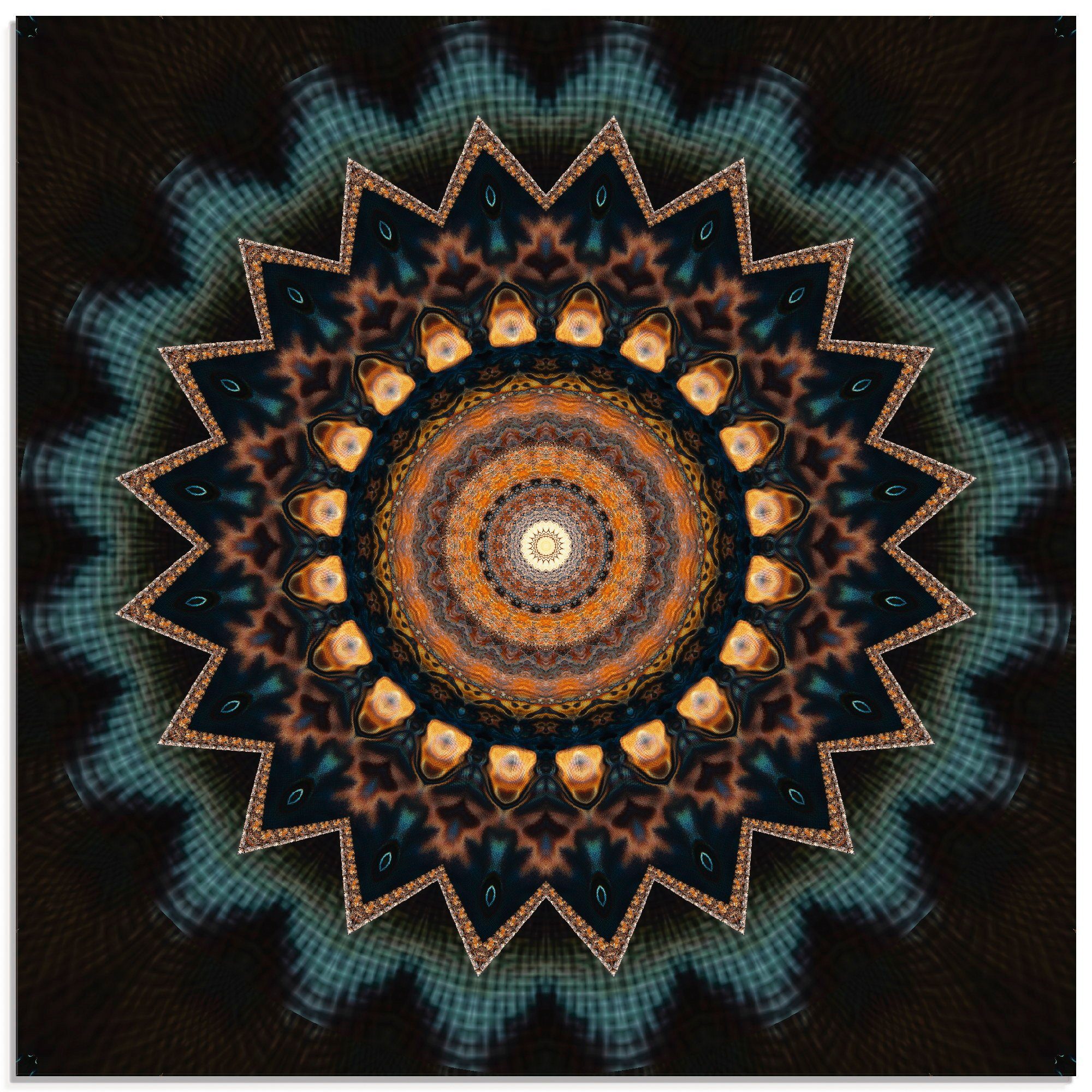 Artland Glasbild Mandala kosmisches Bewusstsein, Muster (1 St), in verschiedenen Größen